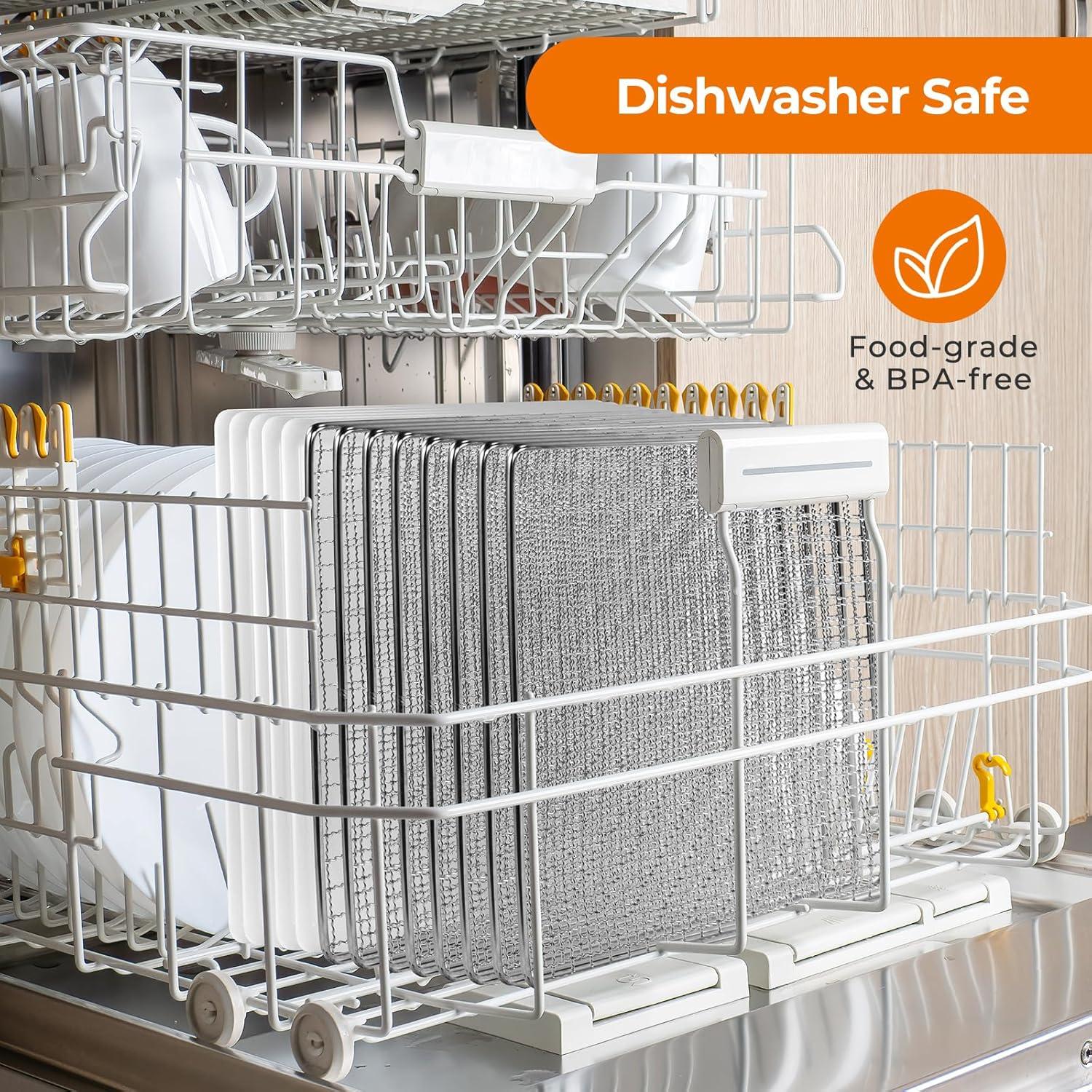 Deshidratadora de Alimentos YASHE FD1001, 10 Bandejas Acero Inoxidable, 1100W