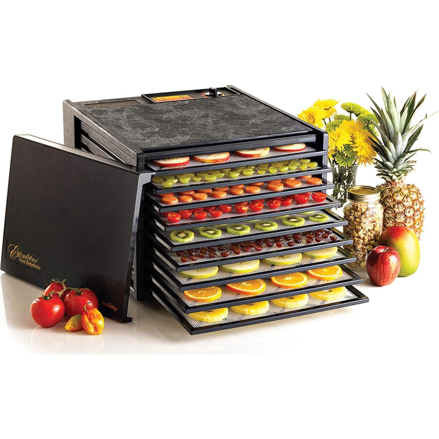 Deshidratador Eléctrico Excalibur 9 Bandejas 600W Negro