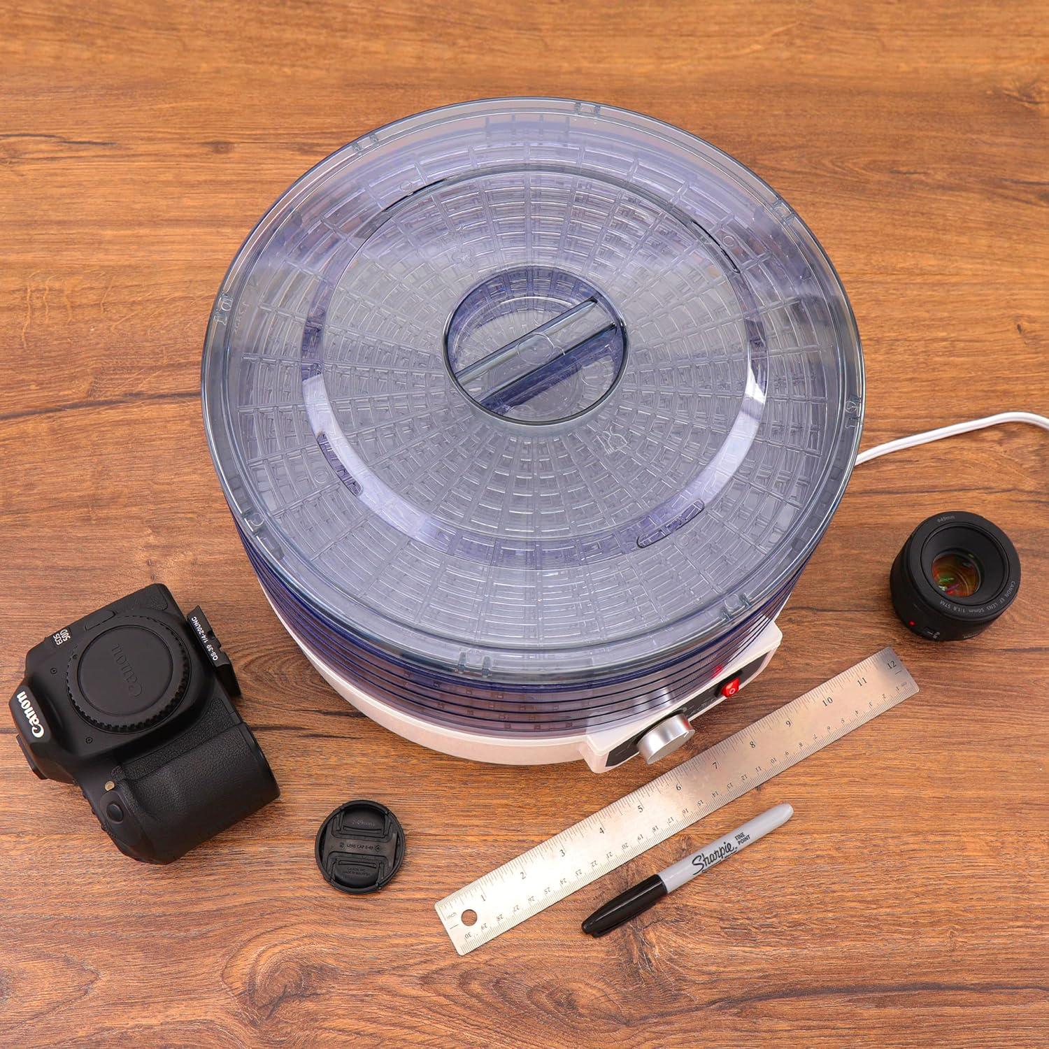 NutriChef Food Dehydrator Machine | Dehydrate Beef Jerky, Meats, Mushrooms, Fruits & Vegetables | Great For At Home Use | Uses High-Heat Circulation for Even Dehydration | 5 Easy to Clean Trays.