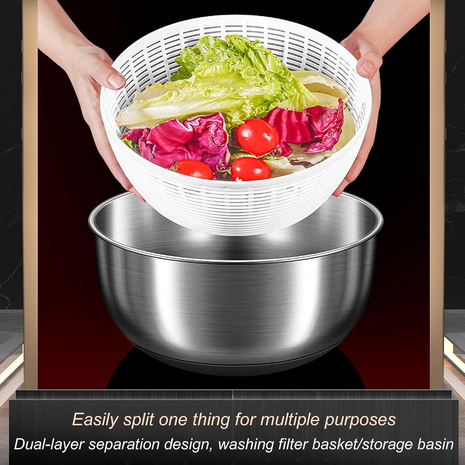 Secadora de Ensaladas Eléctrica nLn Hope 4.8L Acero Inoxidable