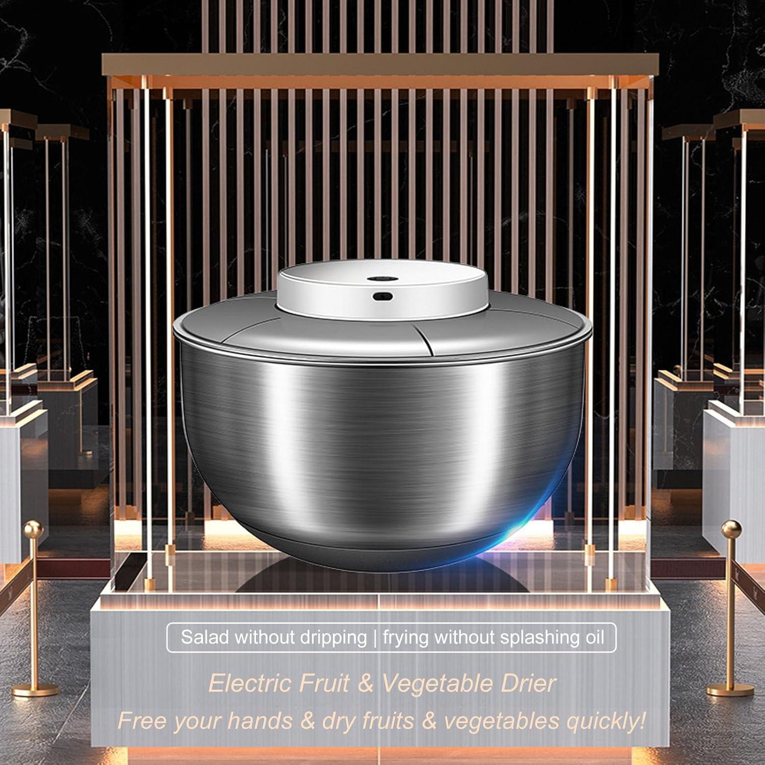 Secadora de Ensaladas Eléctrica nLn Hope 4.8L Acero Inoxidable