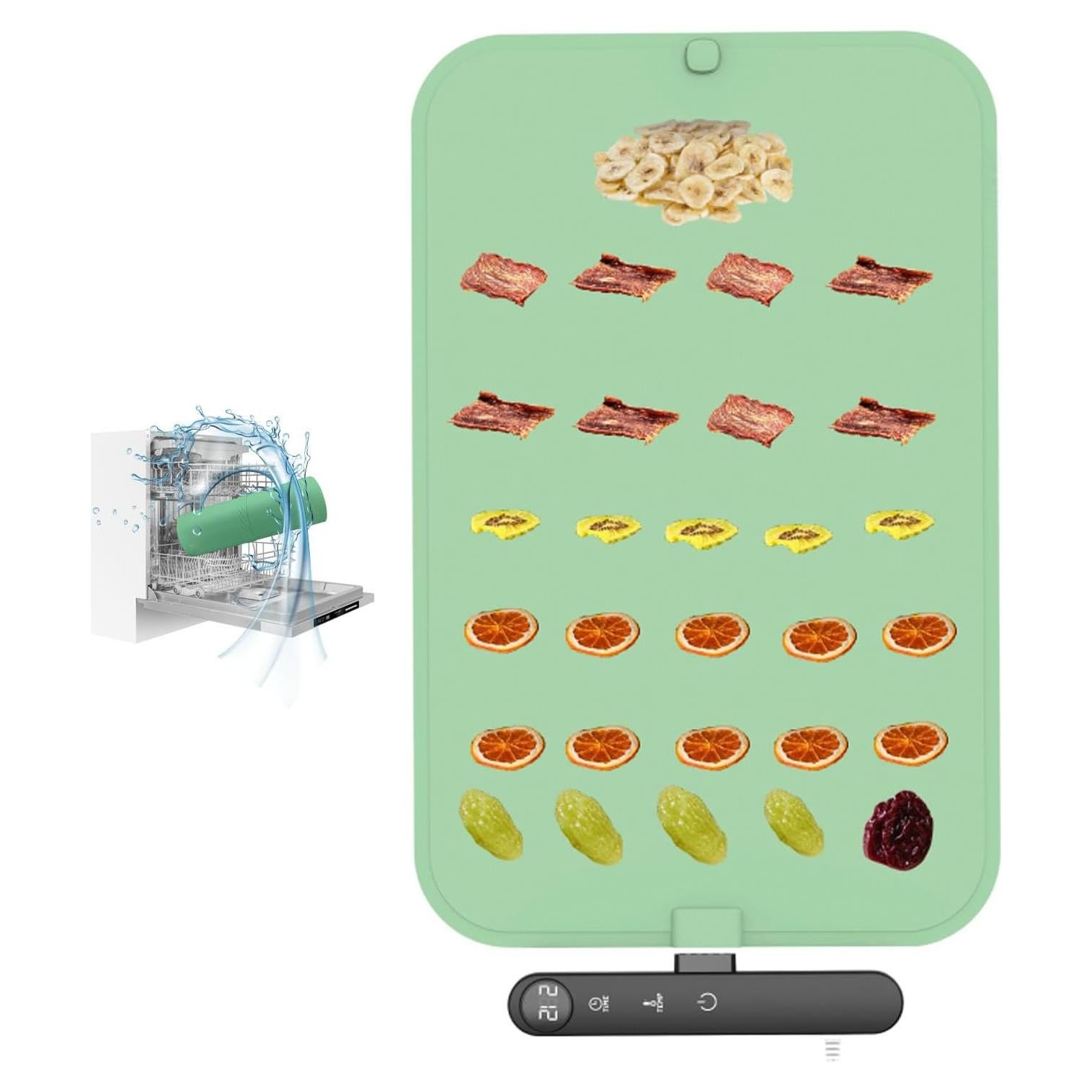 Deshidratador de Alimentos ADAJOEL ZC-630 310W Silicona Verde