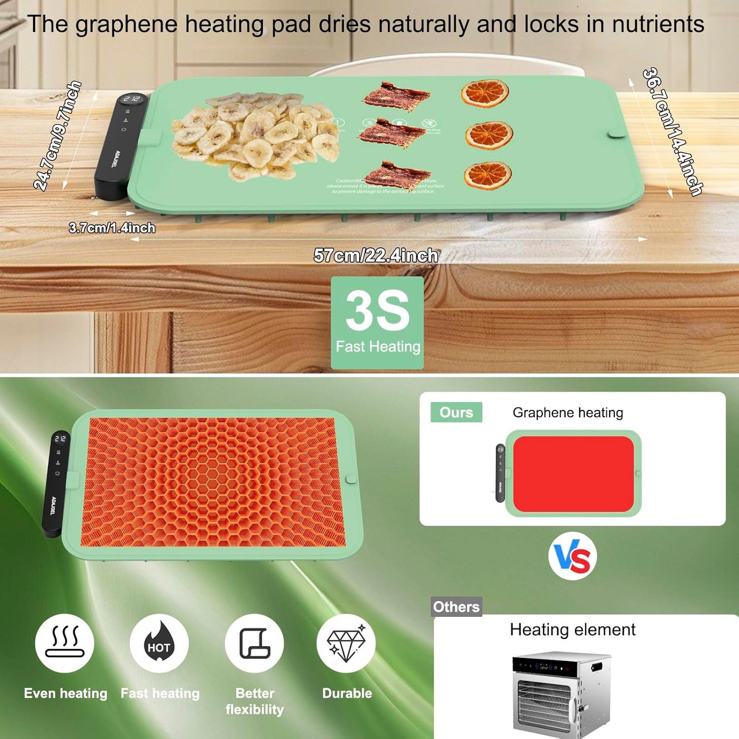 Deshidratador de Alimentos ADAJOEL ZC-630 310W Silicona Verde