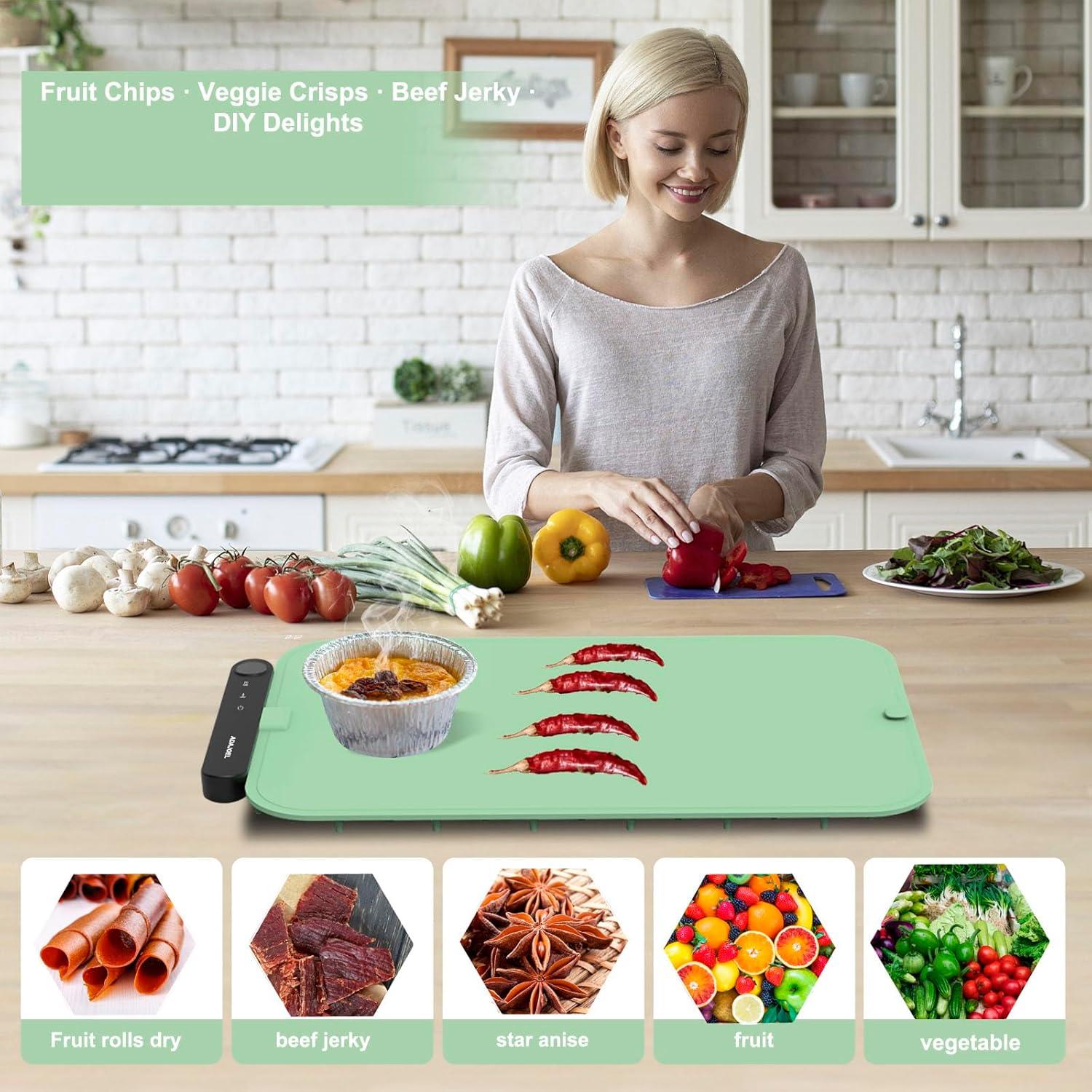 Deshidratador de Alimentos ADAJOEL ZC-630 310W Silicona Verde