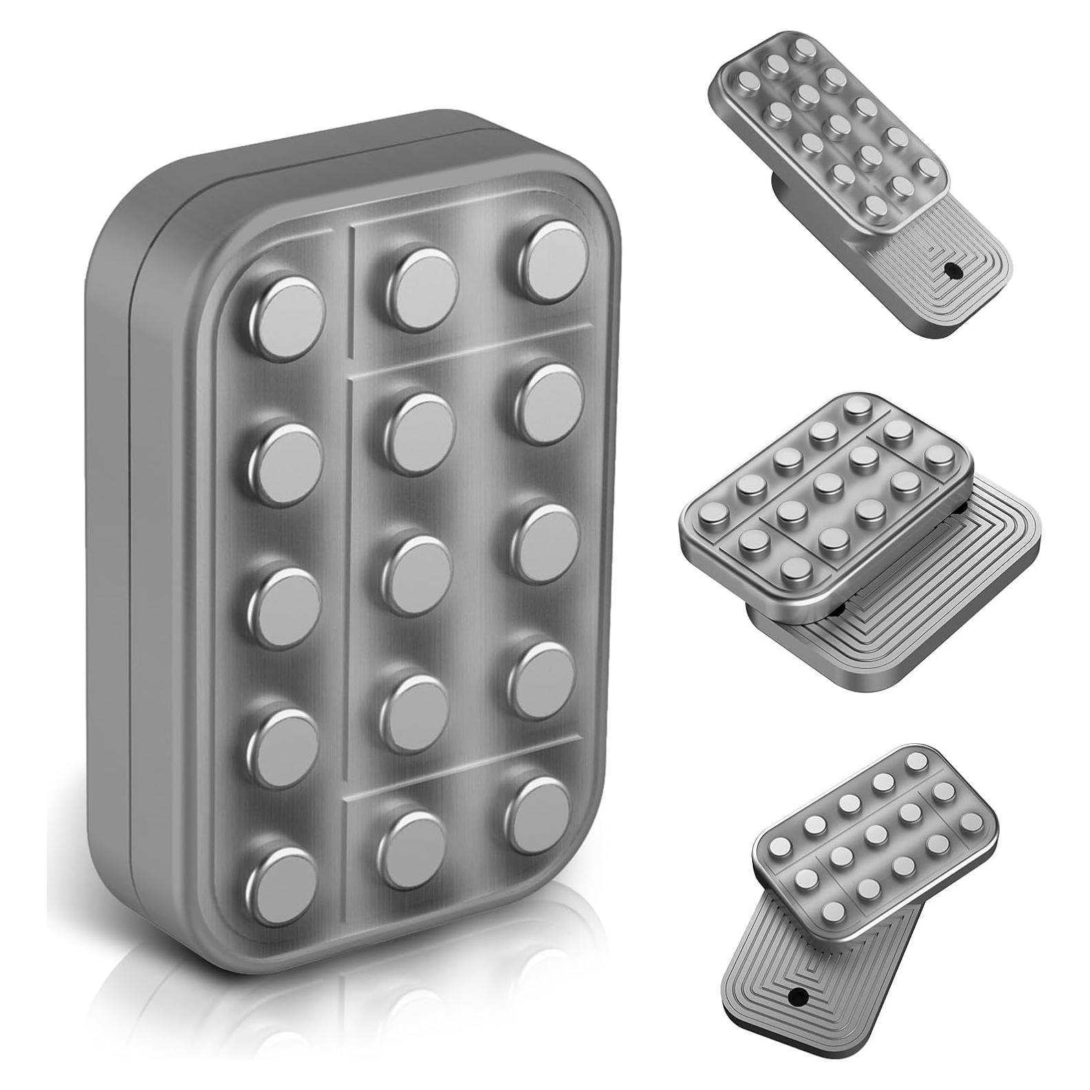 Deslizador Antiestrés de Metal WSHWXY Plata 4.57x2.99cm