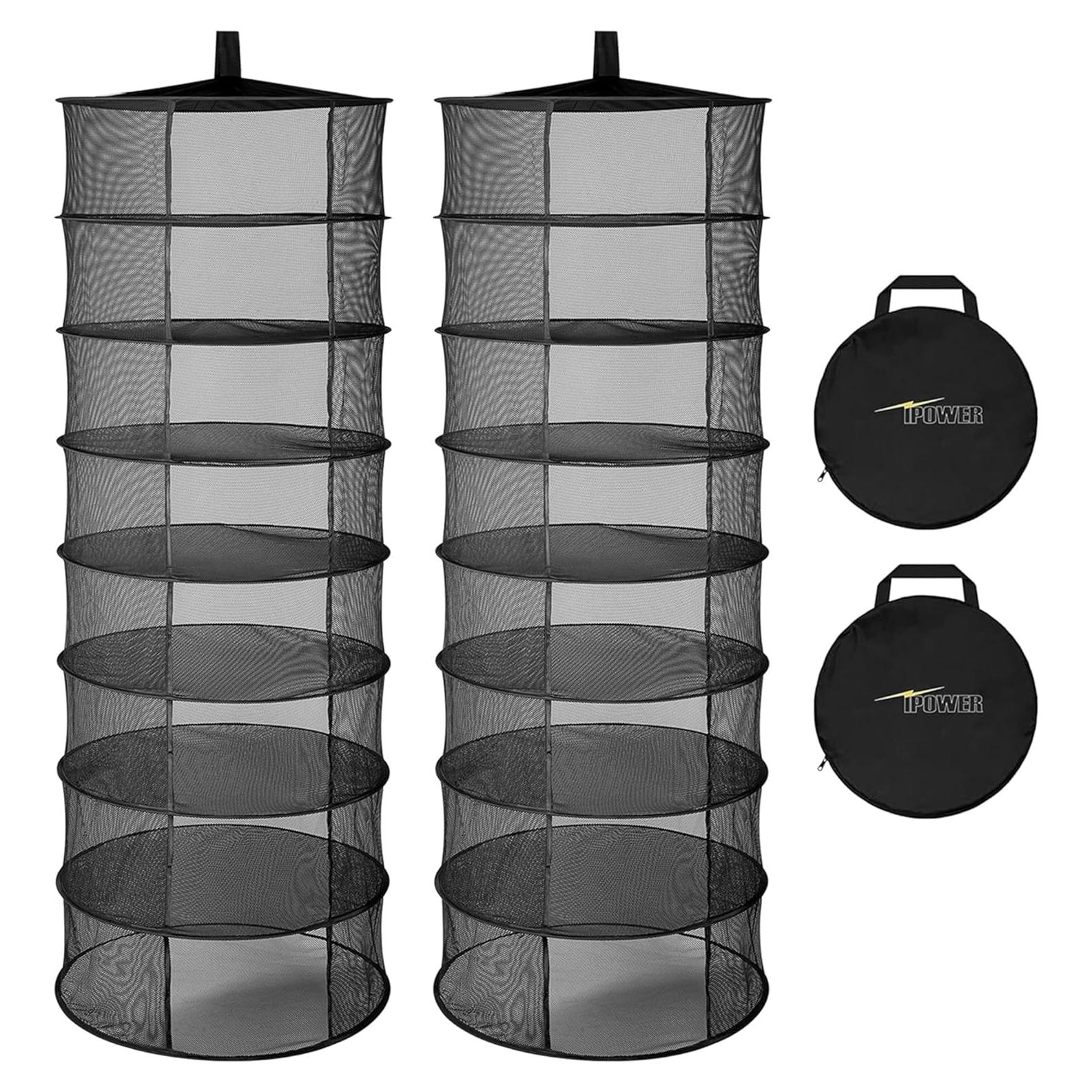 Estante de Secado de Hierbas 8 Capas iPower 61 cm Plegable