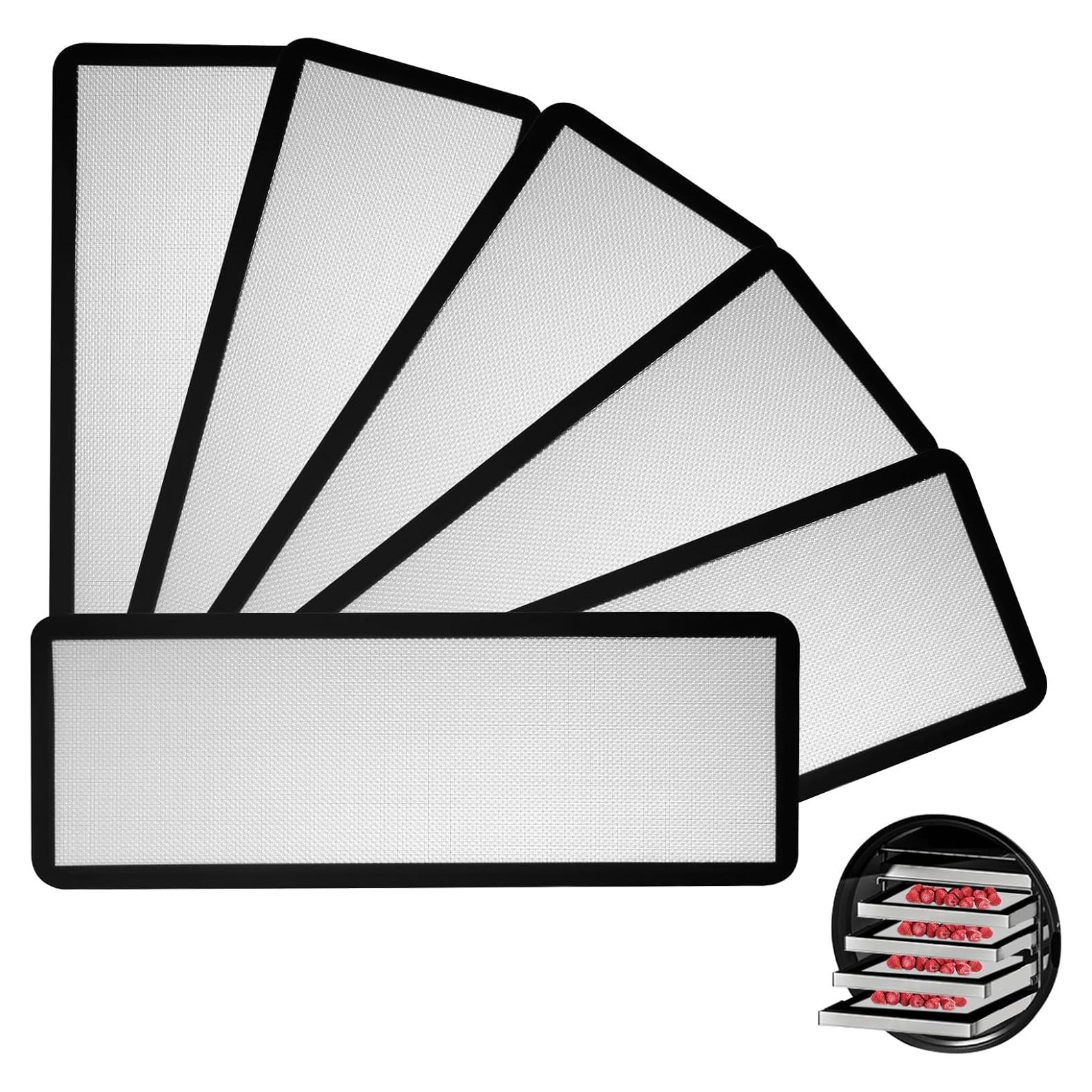 6 Tapetes de Silicona BriskJoy para Deshidratador Harvest Right 43.8x17.5cm