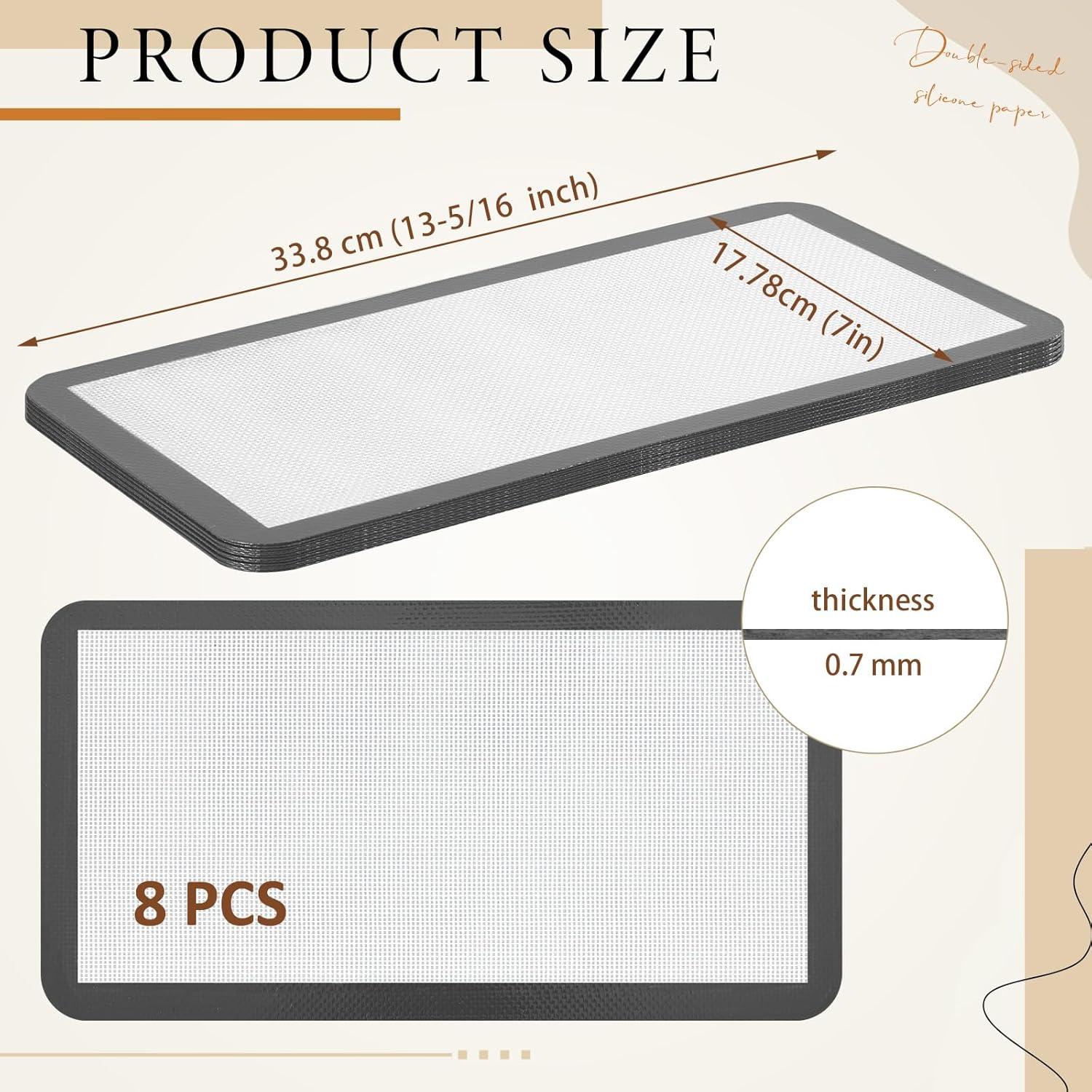 8 Tapetes de Silicona Reutilizables Reallnaive 33.7x17.8cm