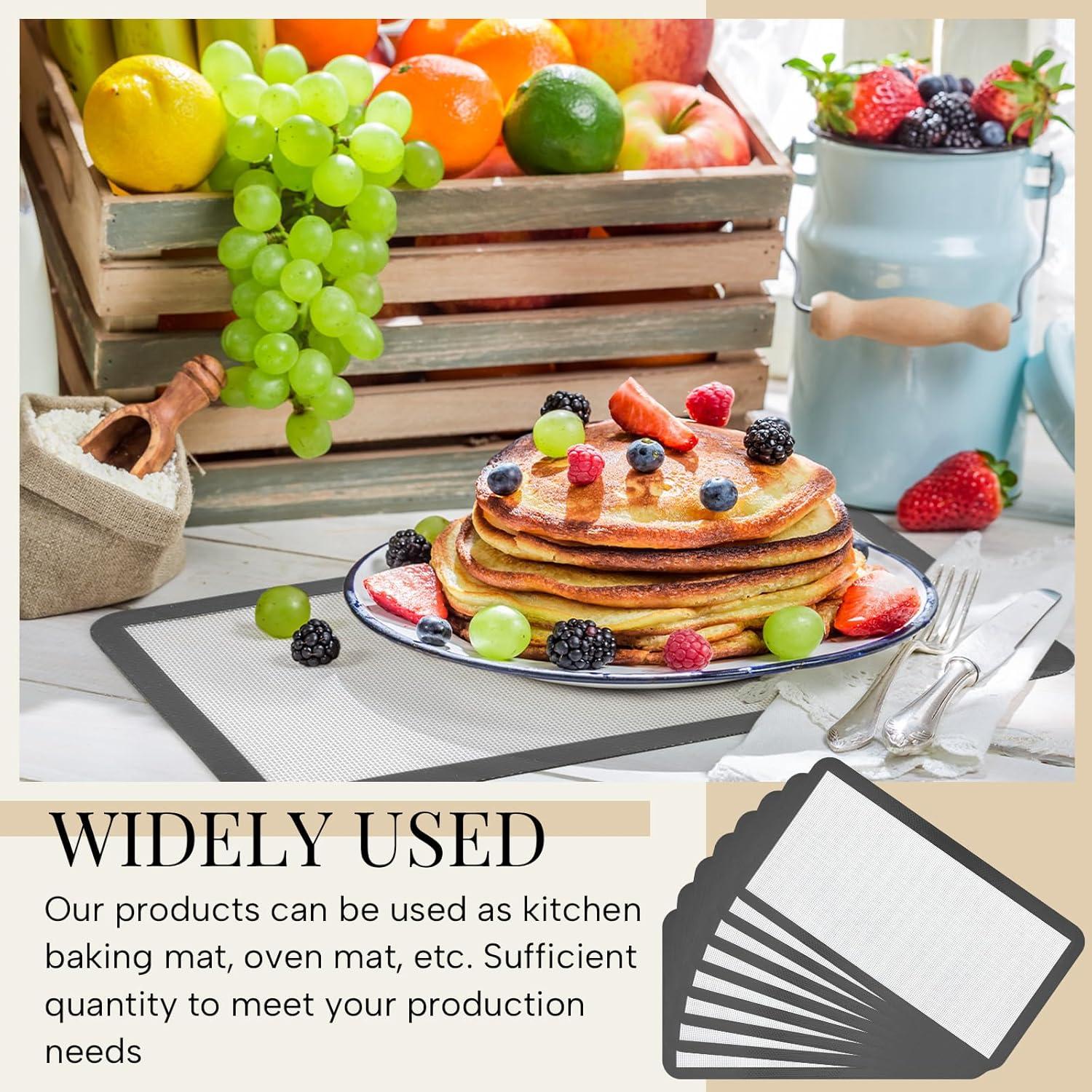 8 Tapetes de Silicona Reutilizables Reallnaive 33.7x17.8cm