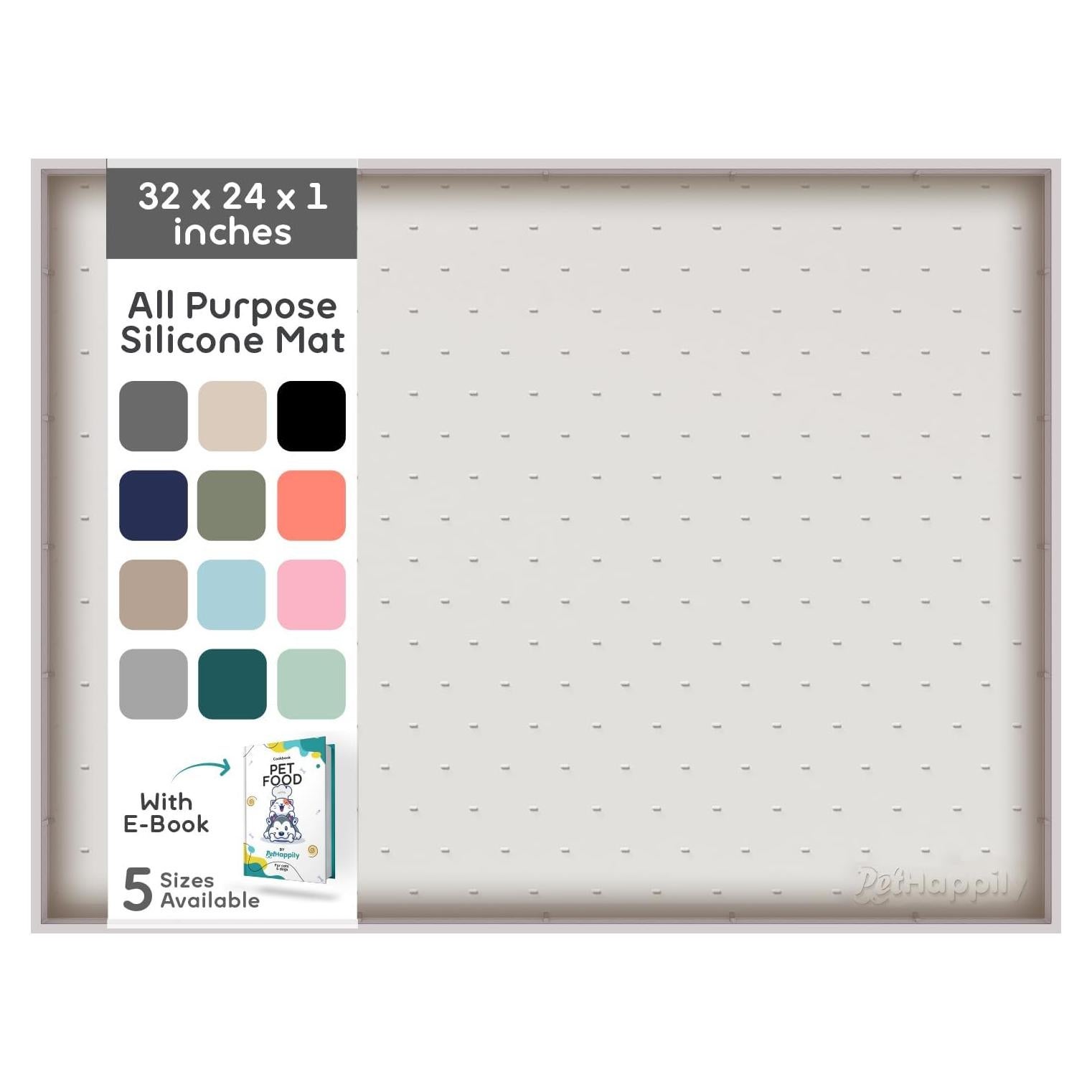 Alfombrilla para Comida de Perro PETHAPPILY XL 81x61cm Impermeable