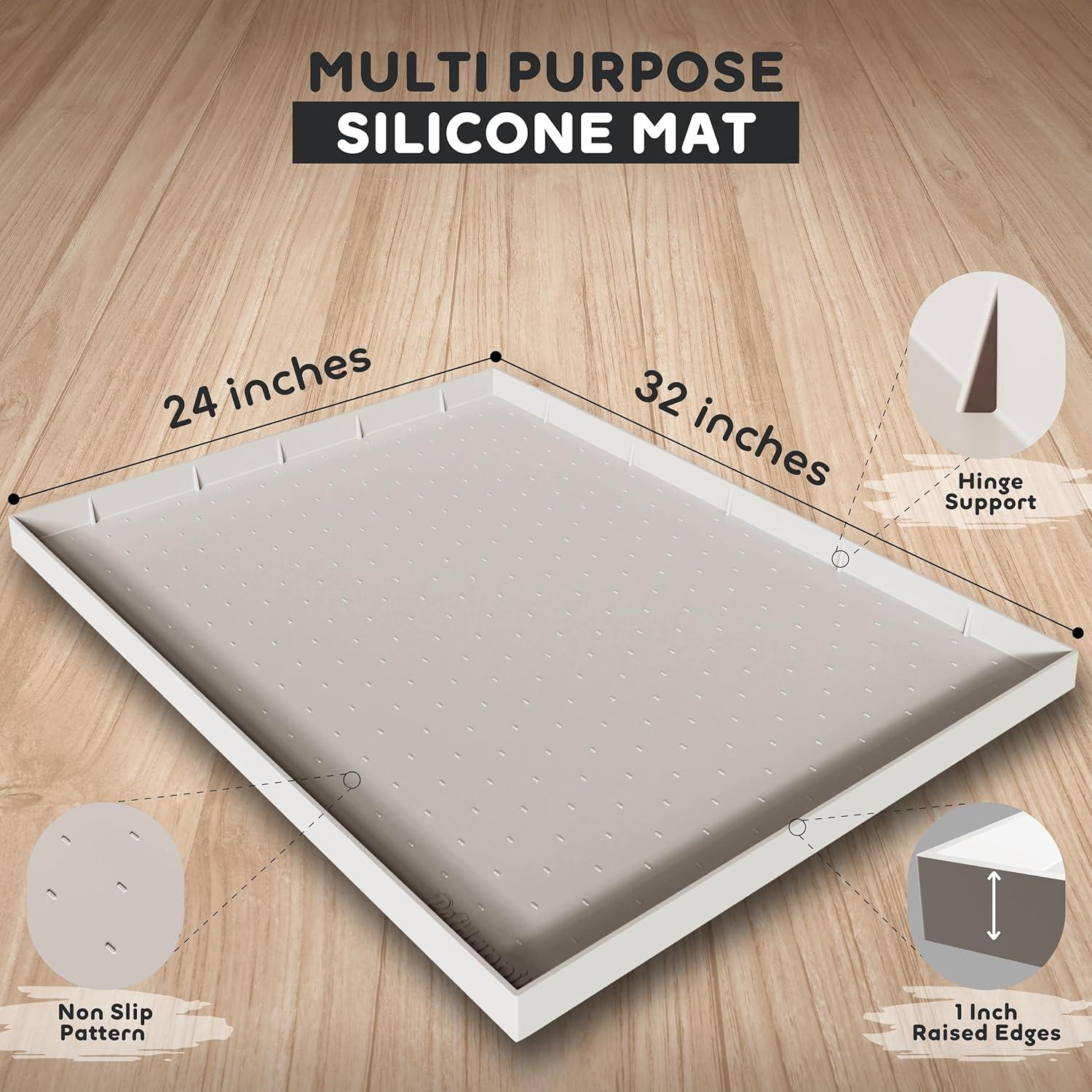 Alfombrilla para Comida de Perro PETHAPPILY XL 81x61cm Impermeable