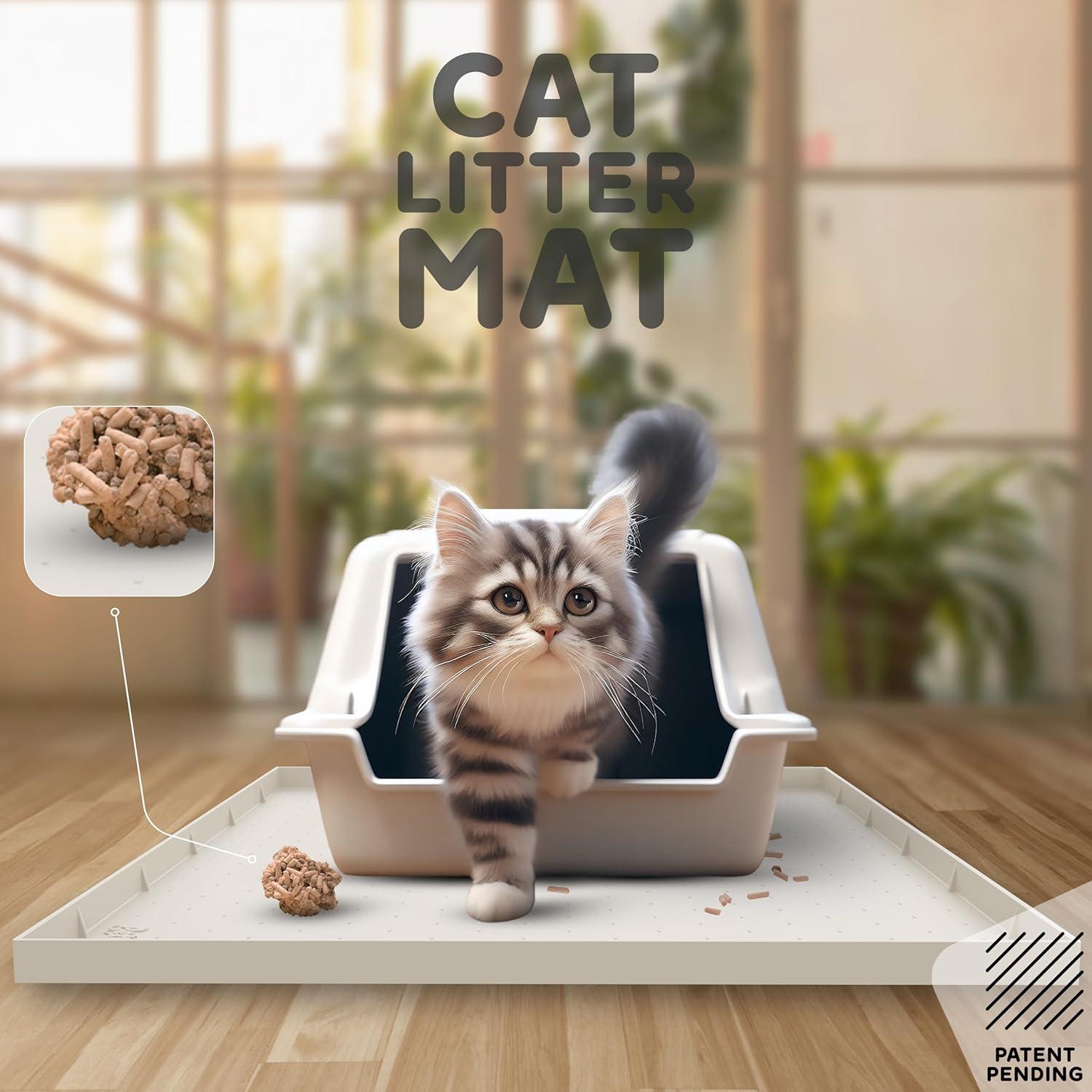 Alfombrilla para Comida de Perro PETHAPPILY XL 81x61cm Impermeable