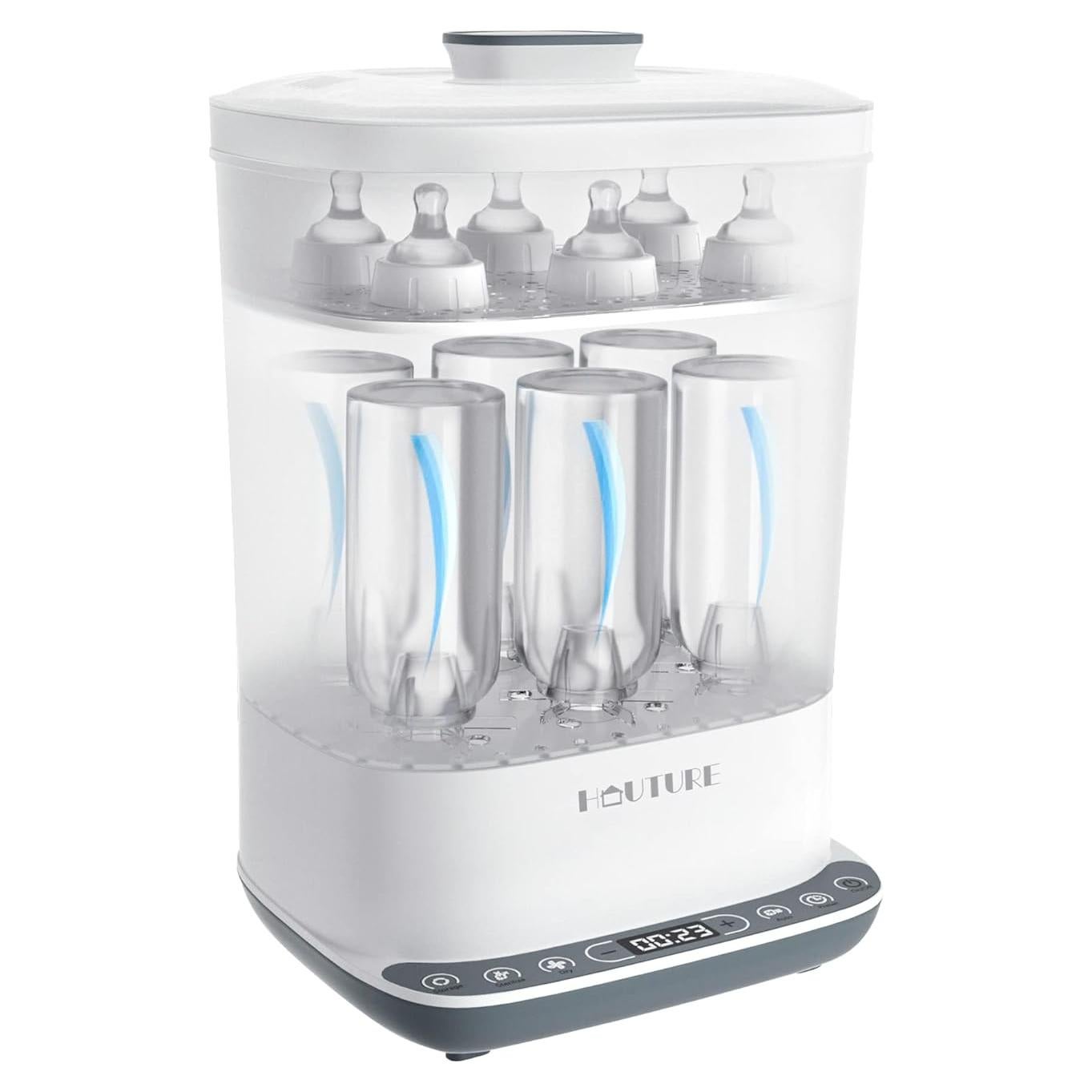 Esterilizador de Biberones Eléctrico HAUTURE 6-en-1 Blanco