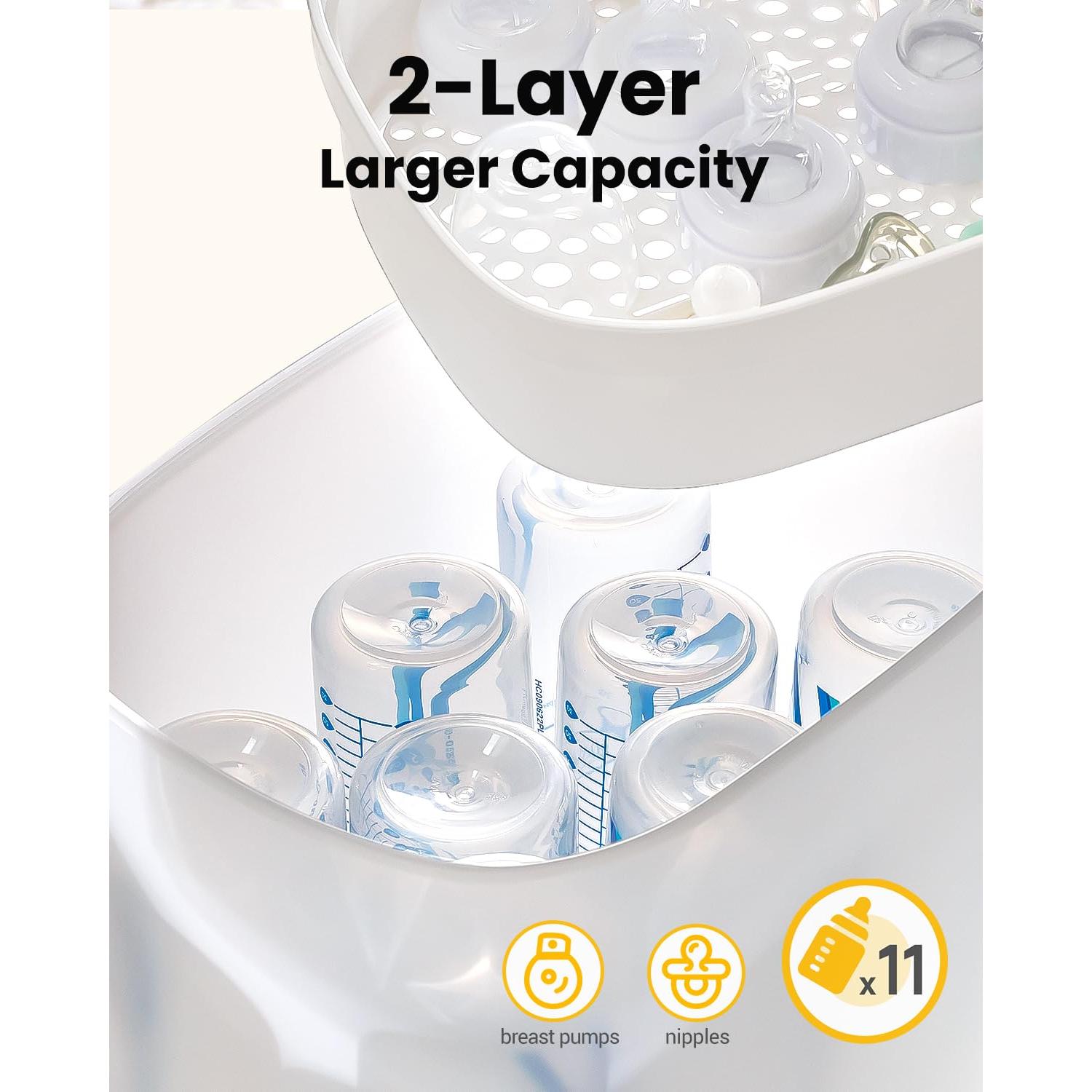 Esterilizador de Biberones Eléctrico HAUTURE 6-en-1 Blanco