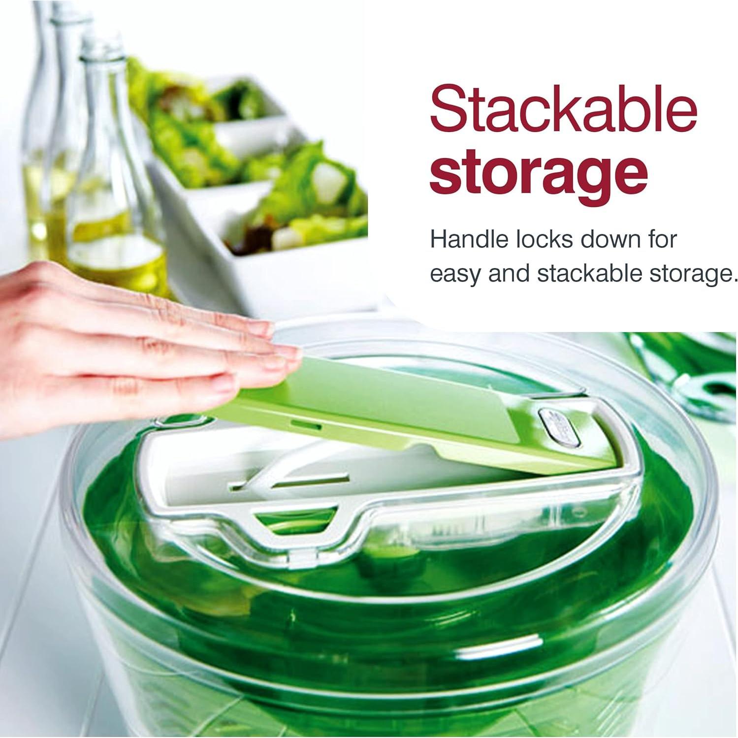 Ensaladera Grande Zyliss Swift Dry - Colador y Secador Verde