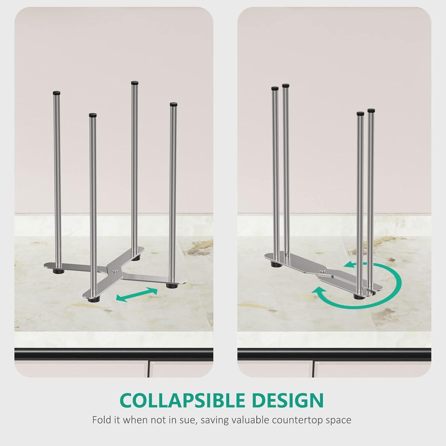 Soporte Plegable para Secar Botellas y Decantadores SHILFID