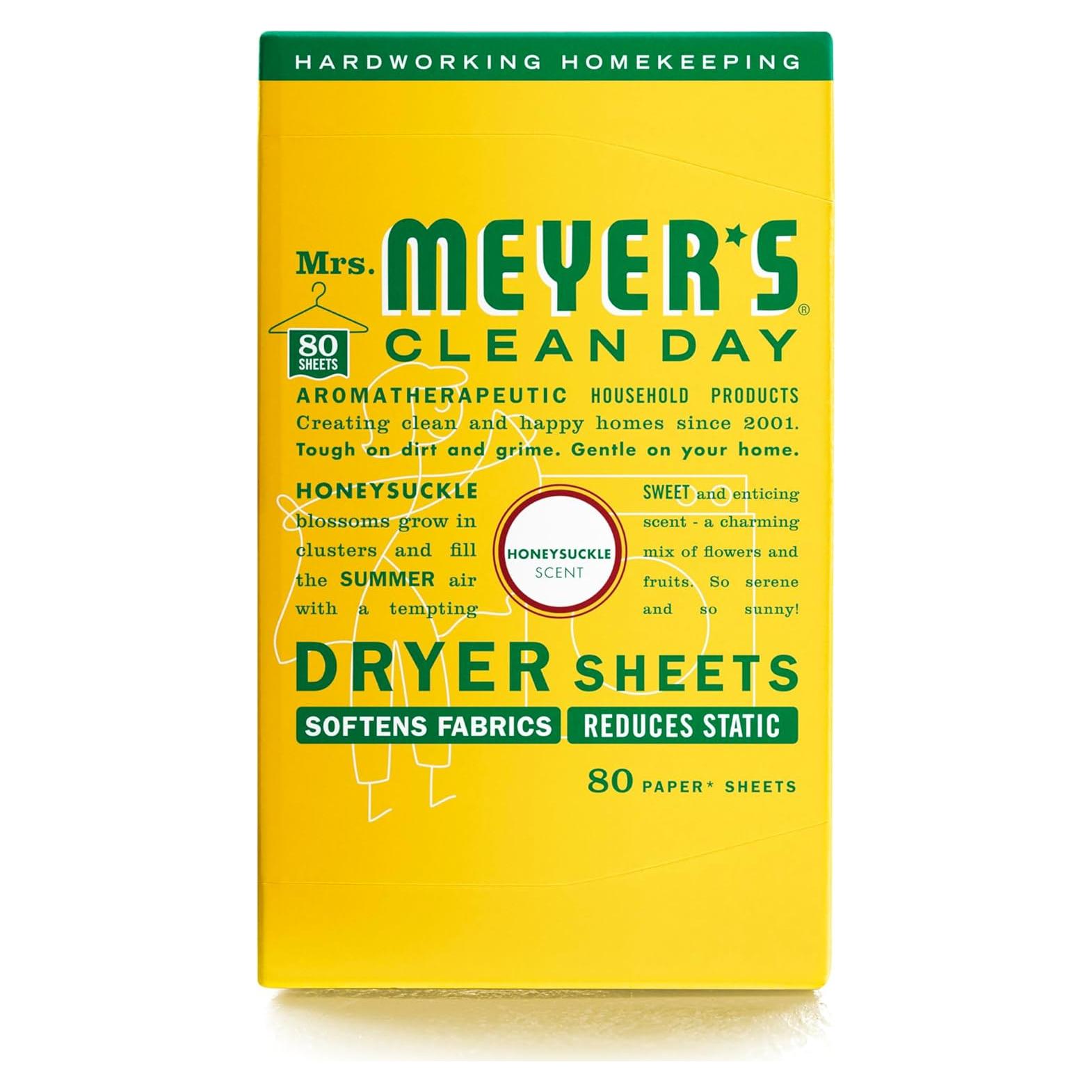 Sábanas Secadoras Mrs. Meyer's 80 Unidades Madreselva