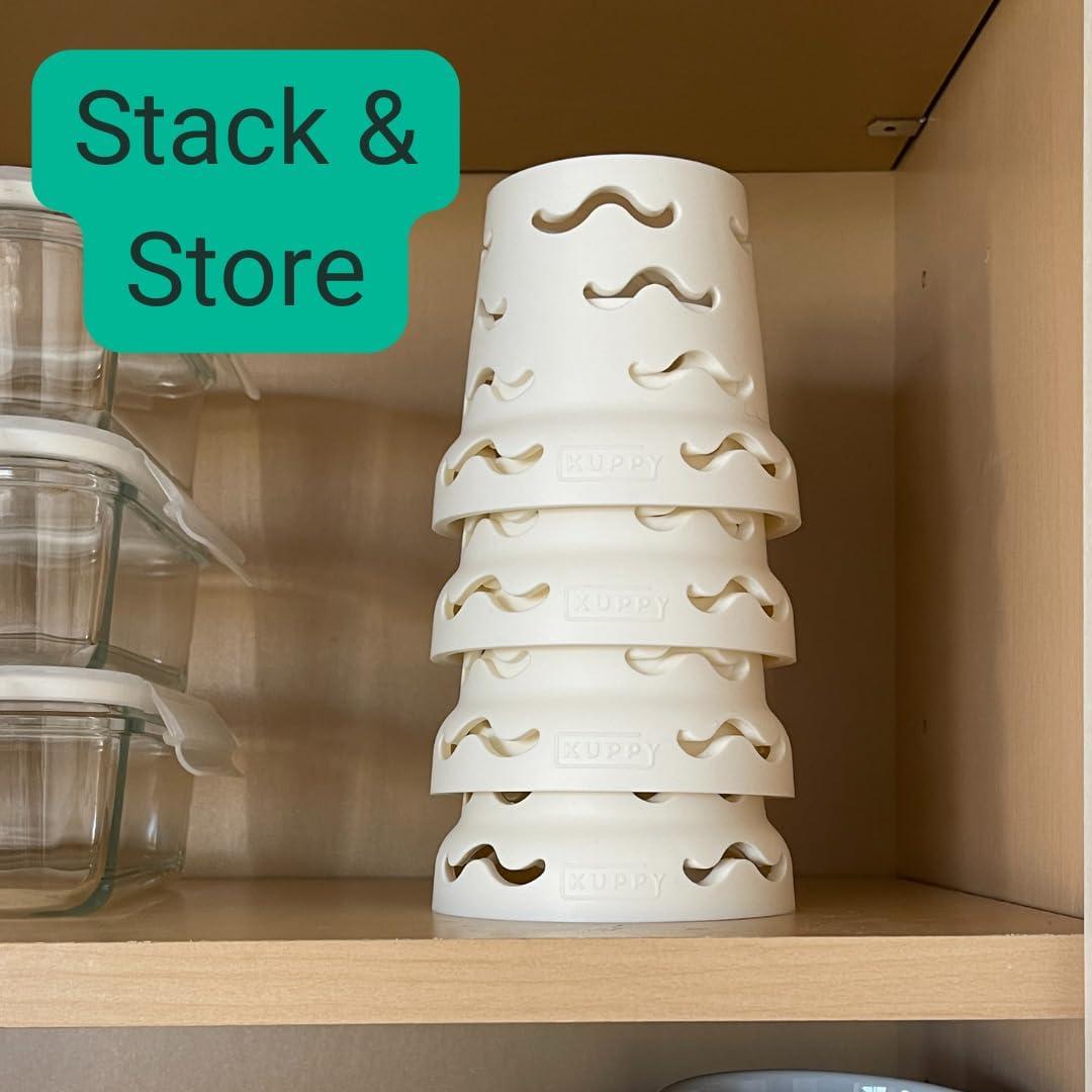 Kuppy Soporte Secado Botellas Silicona 2-Pack Gris 0.2 kg