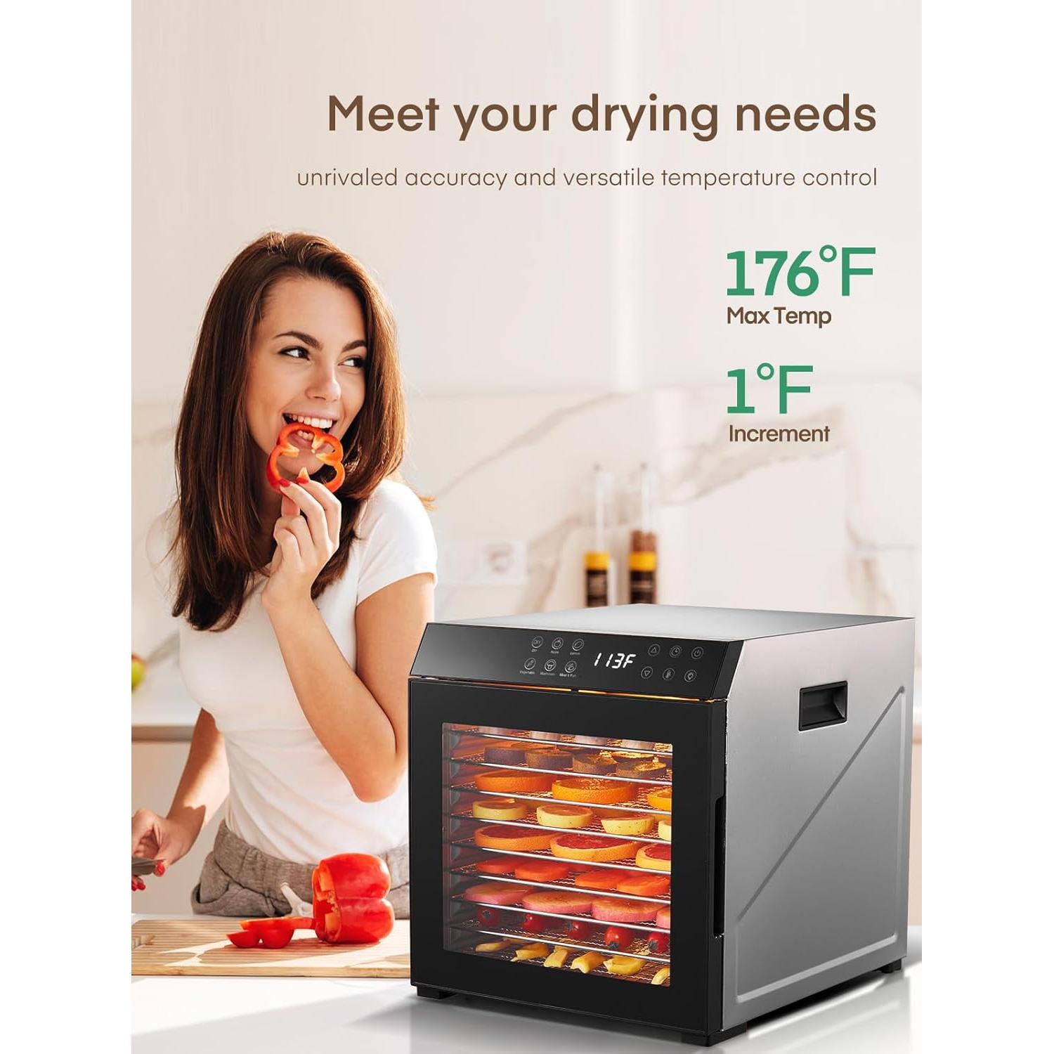 Deshidratador de Alimentos FOHERE FD-1017 1000W 10 Bandejas