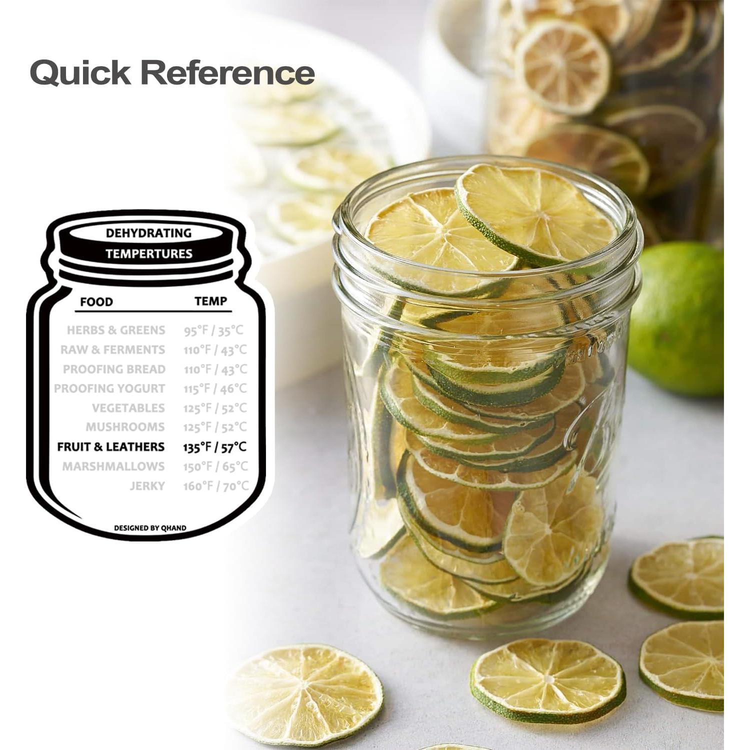 Dehydrator Temperature Guide Refrigerator Magnet Quick Reference Dehydrating Temperature Magnetic Cheat Sheet 2 Packs