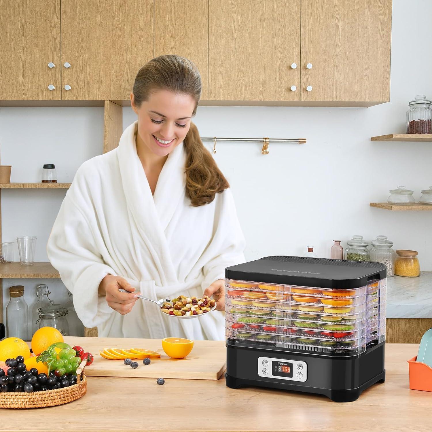 Deshidratadora de Alimentos COOCHEER 400W 8 Bandejas Negra