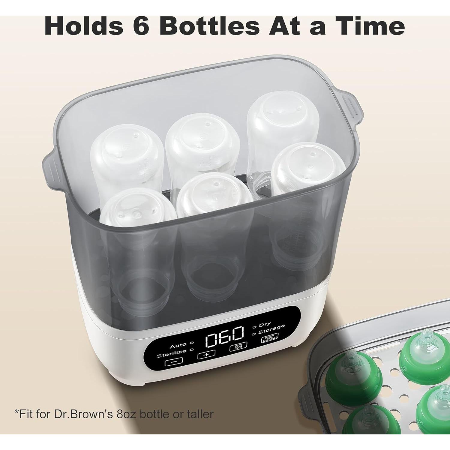 Esterilizador y Secador de Biberones 4 en 1 BBS001-01 Gris