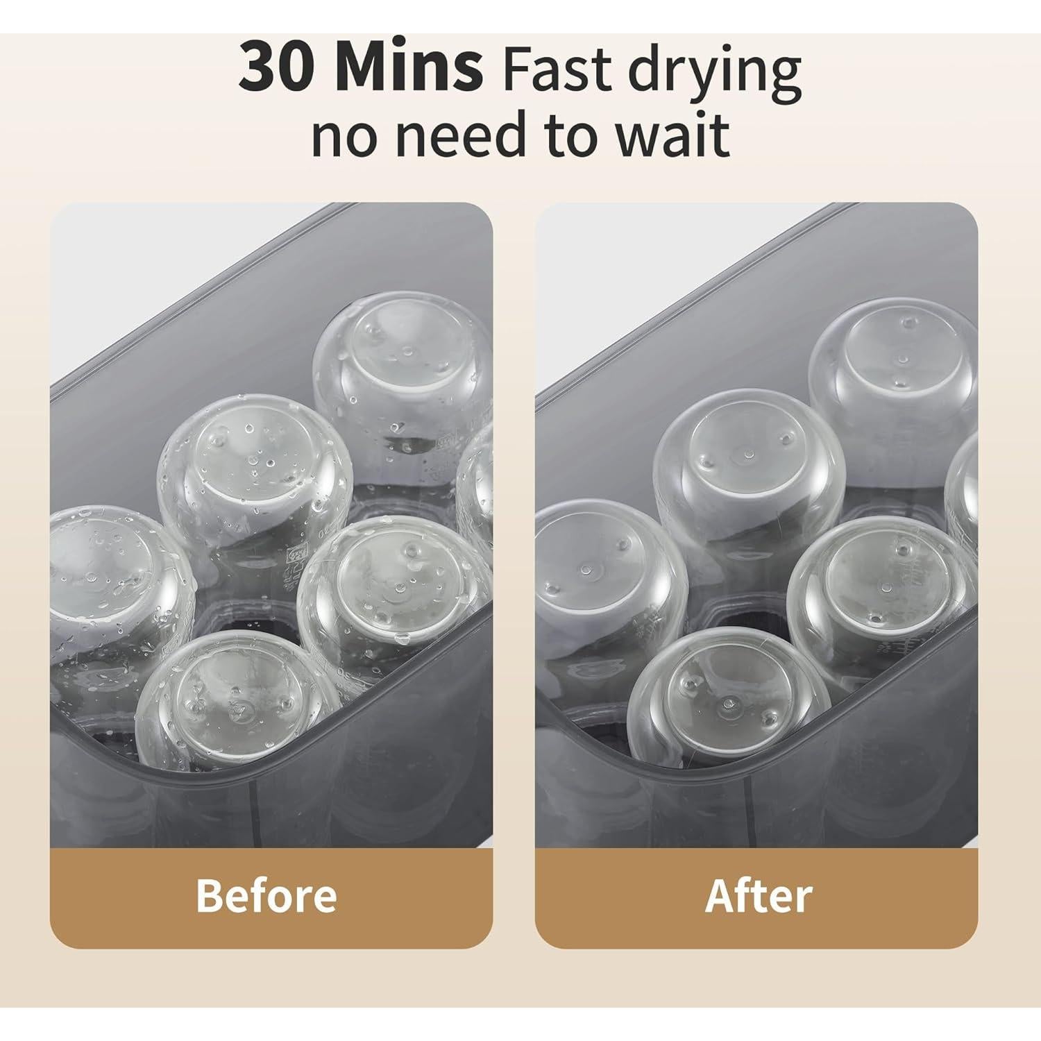 Esterilizador y Secador de Biberones 4 en 1 BBS001-01 Gris