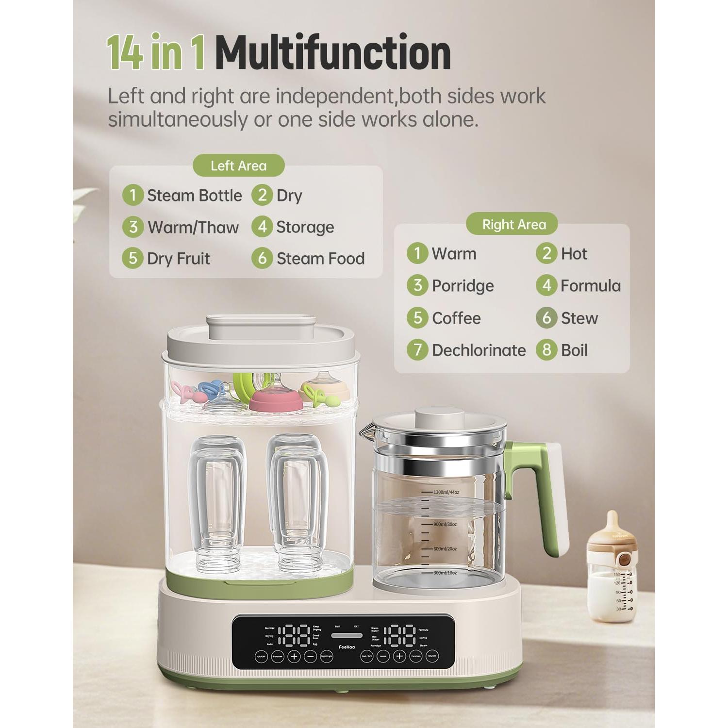 Calentador de Biberones Multifuncional Feekaa 3 en 1 44oz