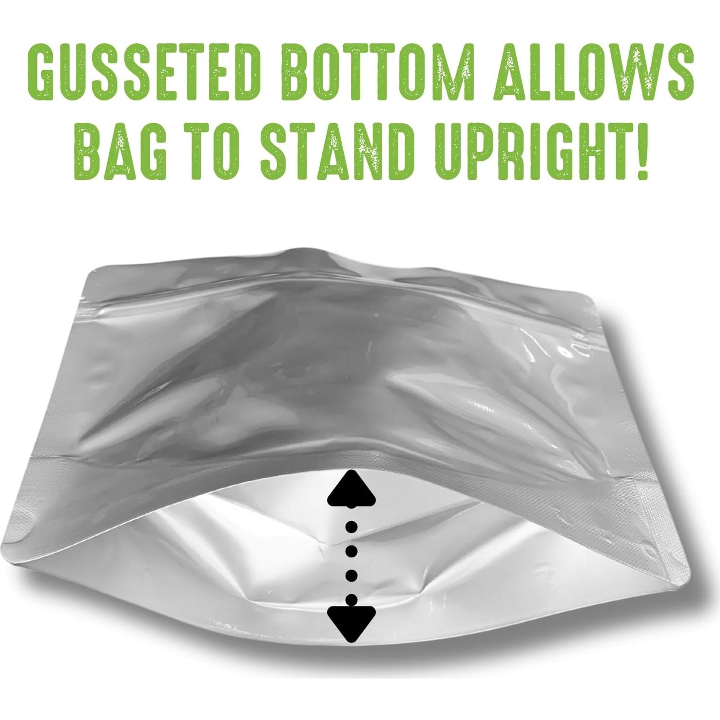 50 Bolsas Mylar Sophos Survival 2 Cuartos 7 Mil Reutilizables