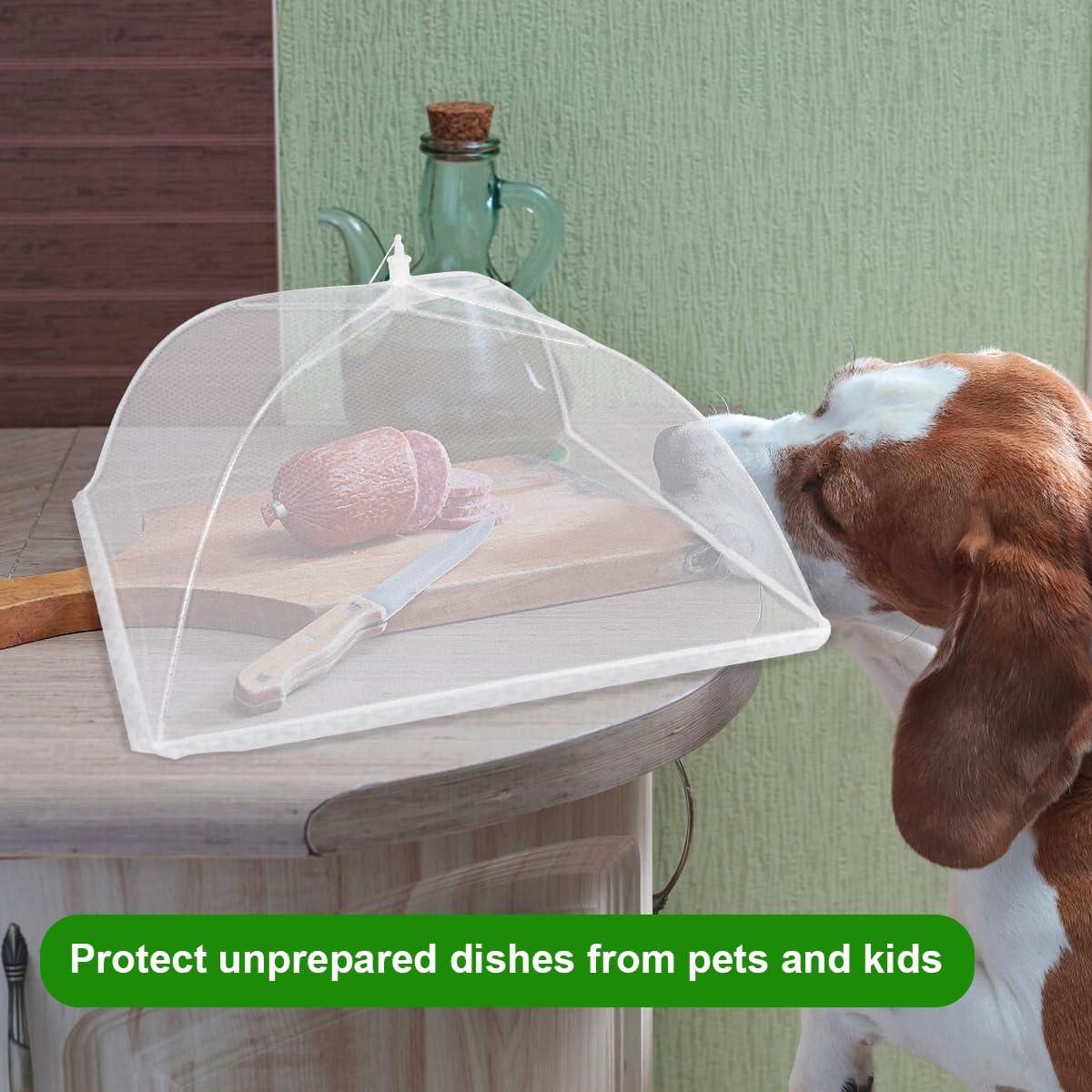 Cubiertas de Comida FOOEN 3Pack Plegables 43x43cm para Picnic