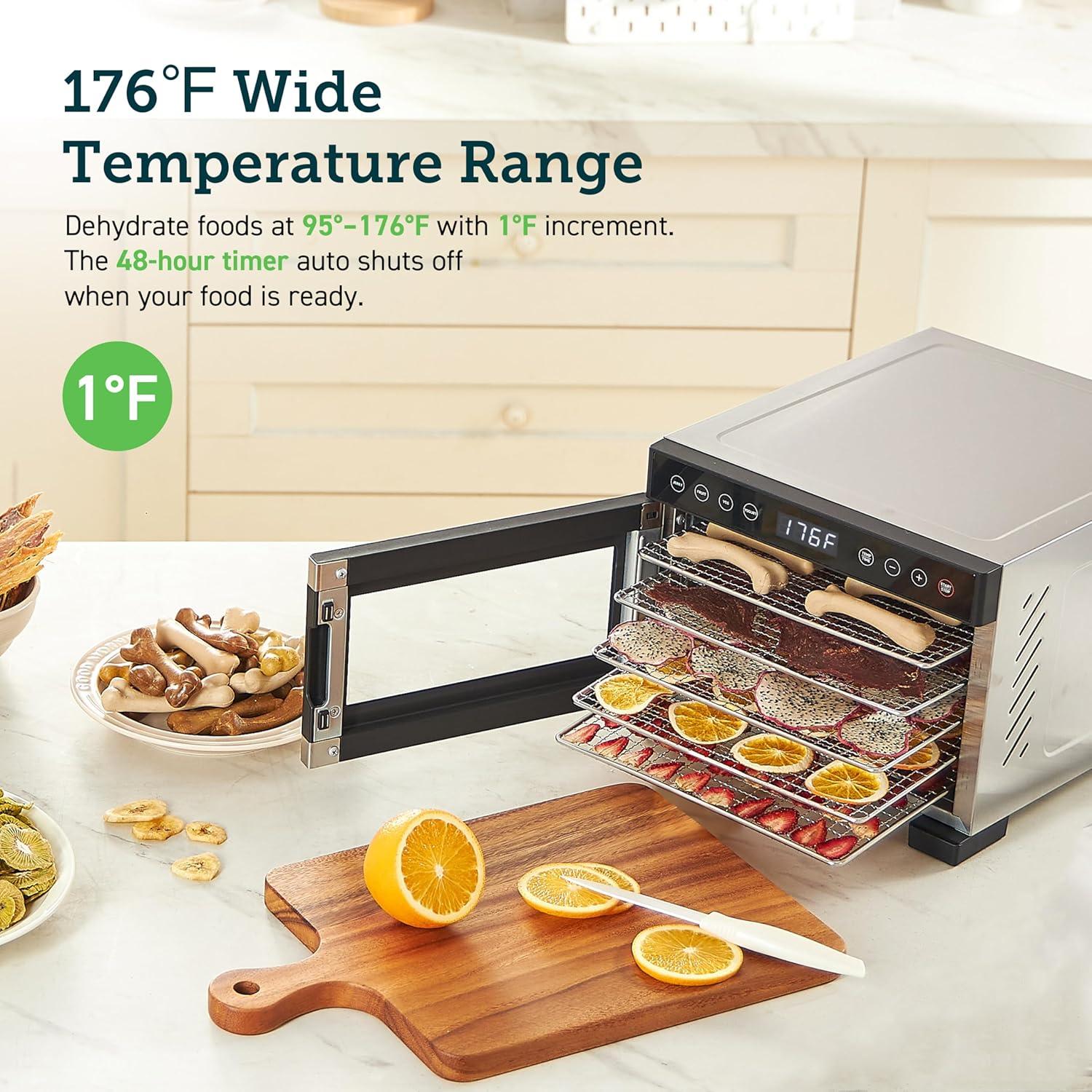 Deshidratador de Alimentos COSORI C267-2FR, 5 Bandejas Acero Inoxidable