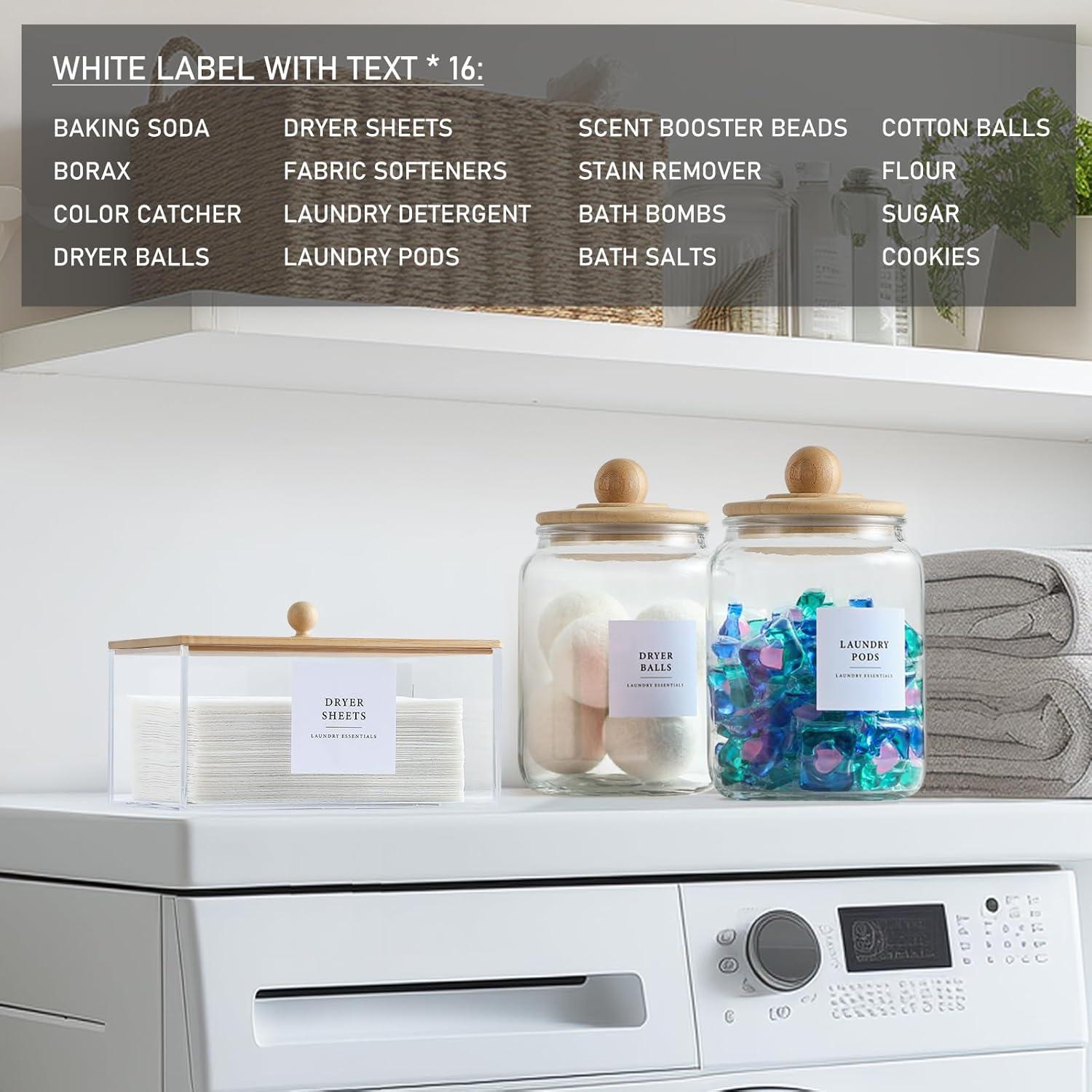 Frascos de vidrio herméticos LANDNEOO 1.89L con tapas de bambú