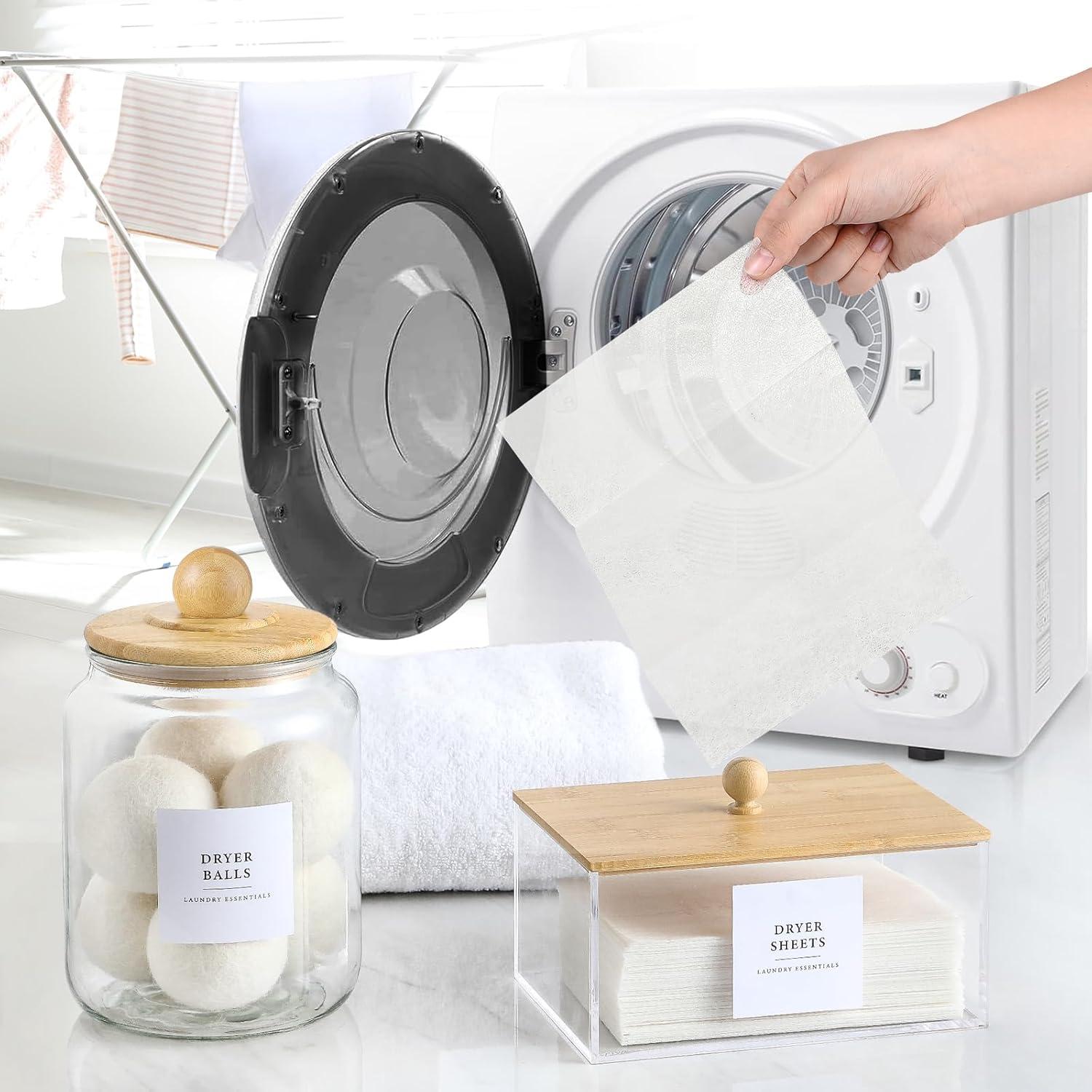 Frascos de vidrio herméticos LANDNEOO 1.89L con tapas de bambú