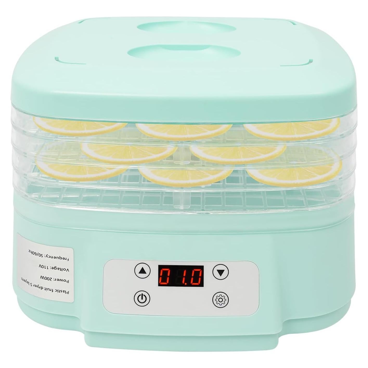 5 Tiers Food Dehydrator Machine, 110V Candy Dried Machine with Adjustable Timer & Temperature, Large Capacity Fruit Dehydrator Machine for Beef, Fruits, Meat, Vegetables