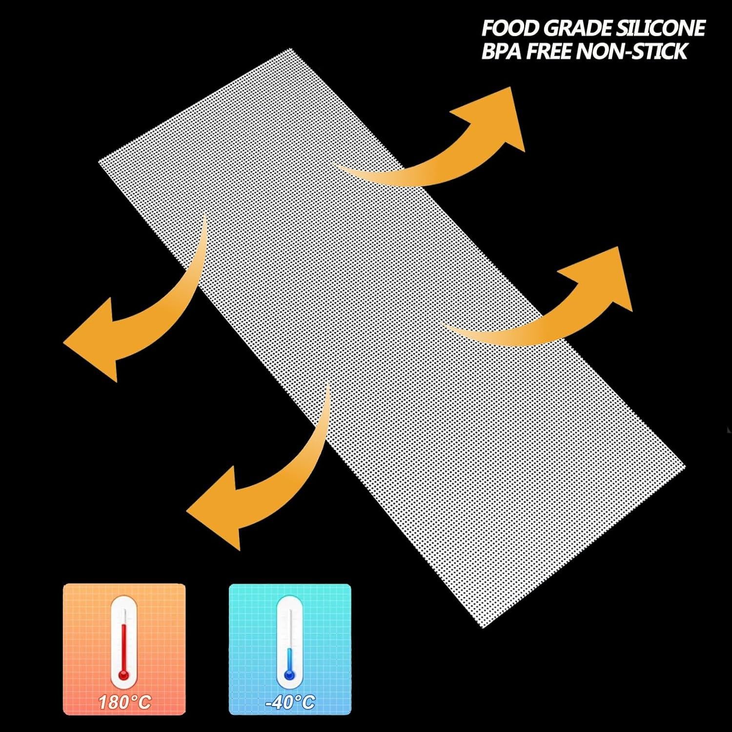 Paquete de 8 Tapetes de Silicona Medianos Bandelt para Deshidratador