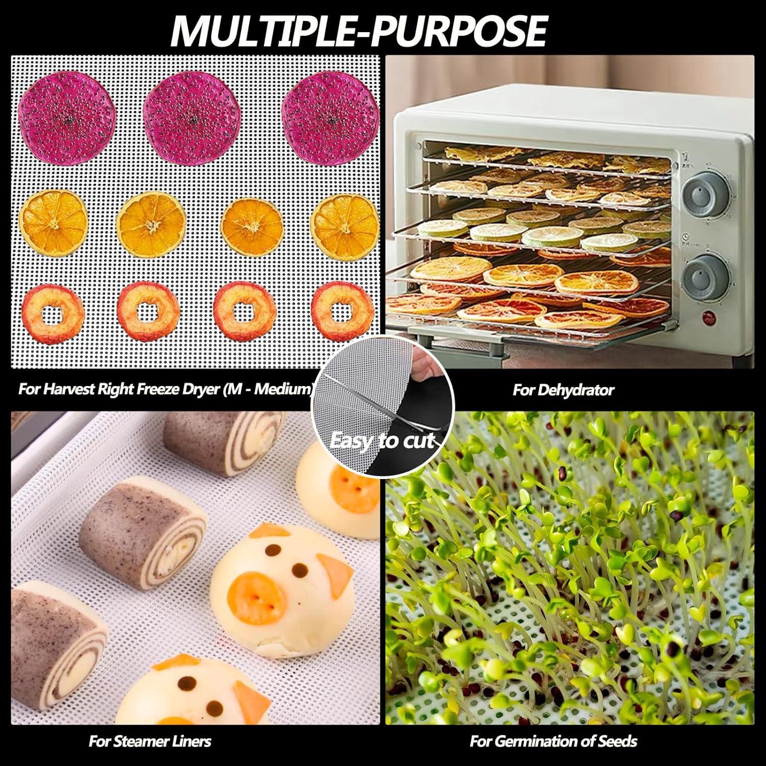 Paquete de 8 Tapetes de Silicona Medianos Bandelt para Deshidratador