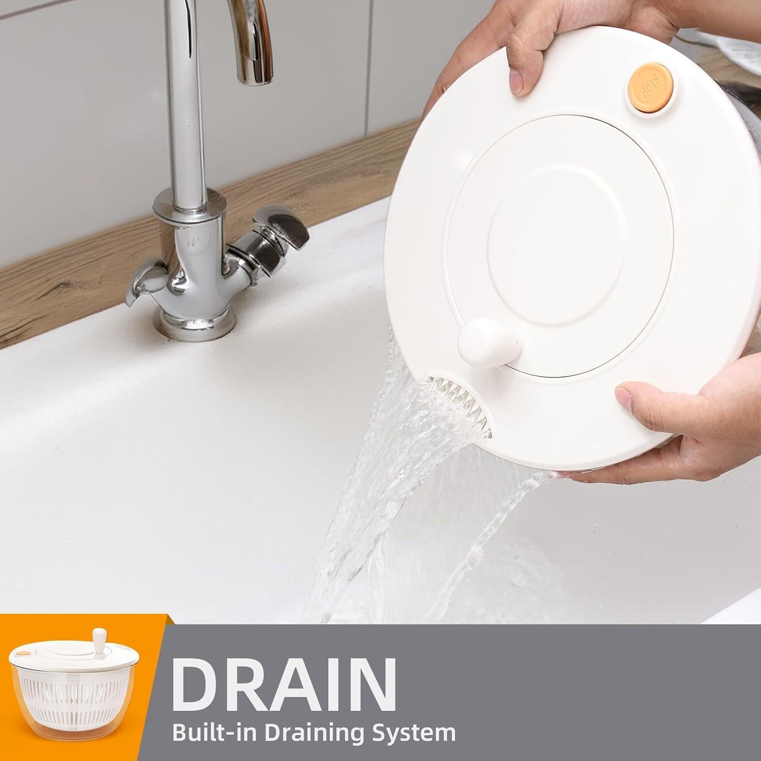 Centrifugador de Ensaladas Sayihexihe 5.3QT Multifuncional