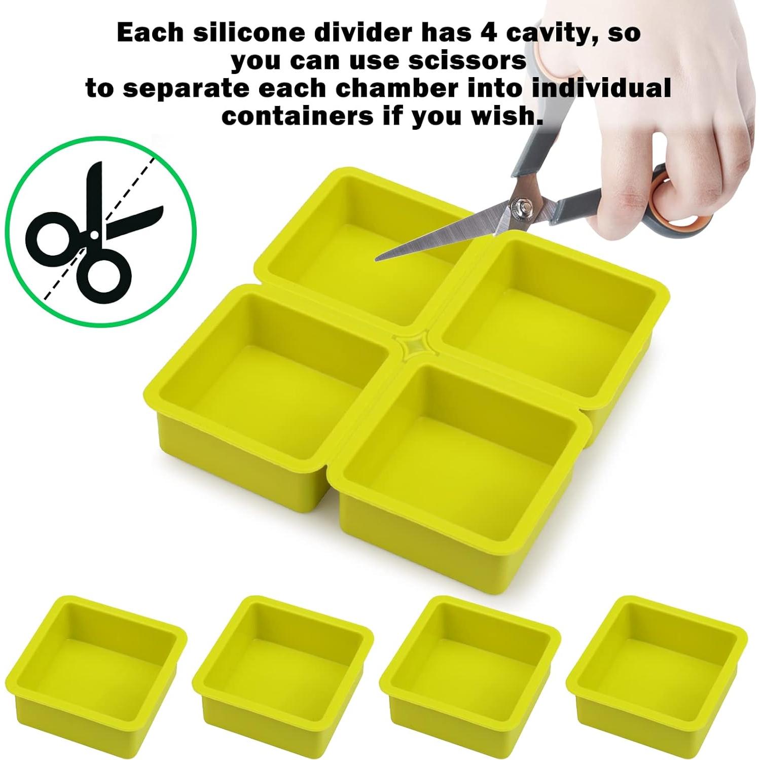 Freeze Dryer Tray Dividers Silicone - Square Freeze Dryer Accessories for Dairy, Eggs, Ice Cream, Paste Food