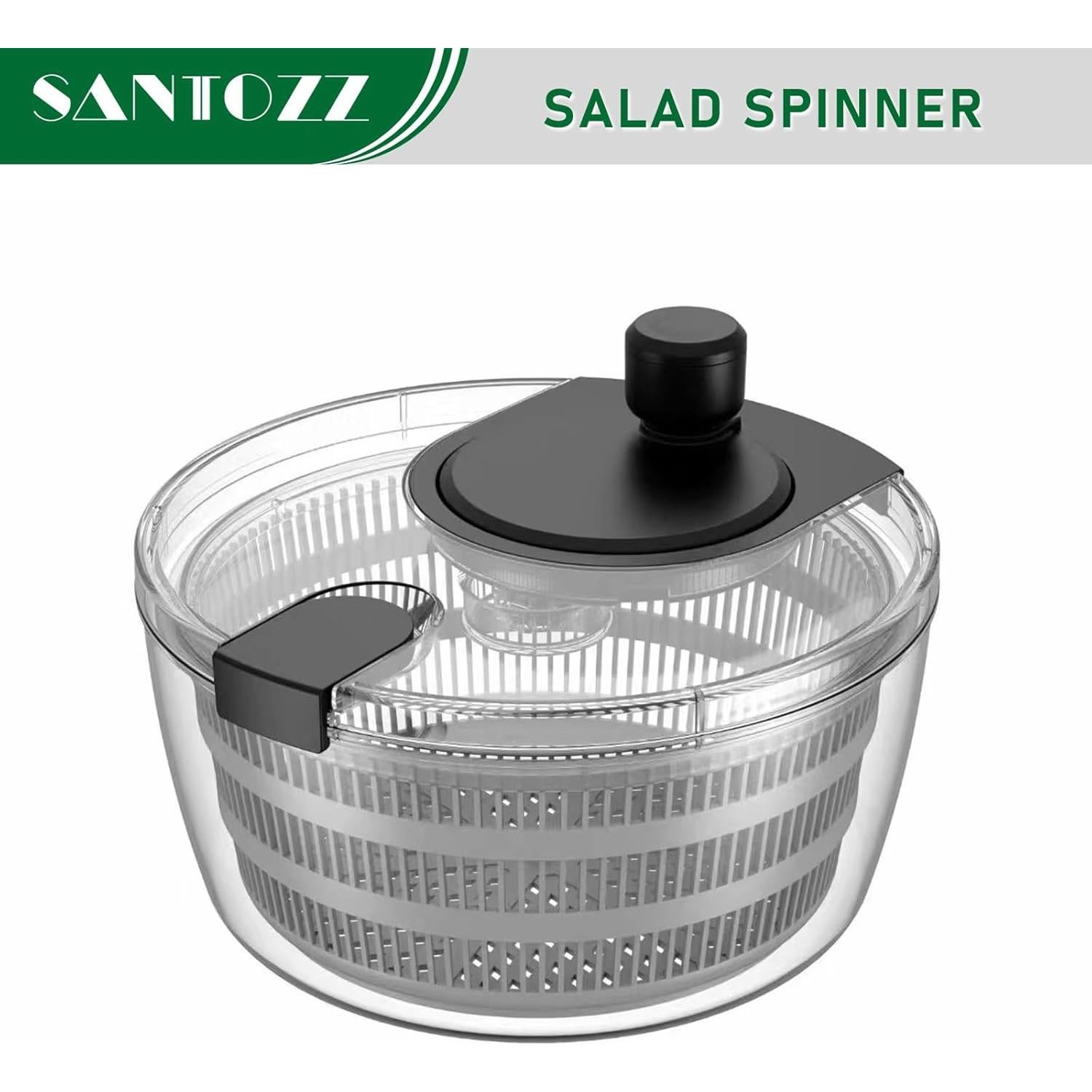 Girador de Ensalada SANTOZZ 4.2Qt con Tazón y Colador