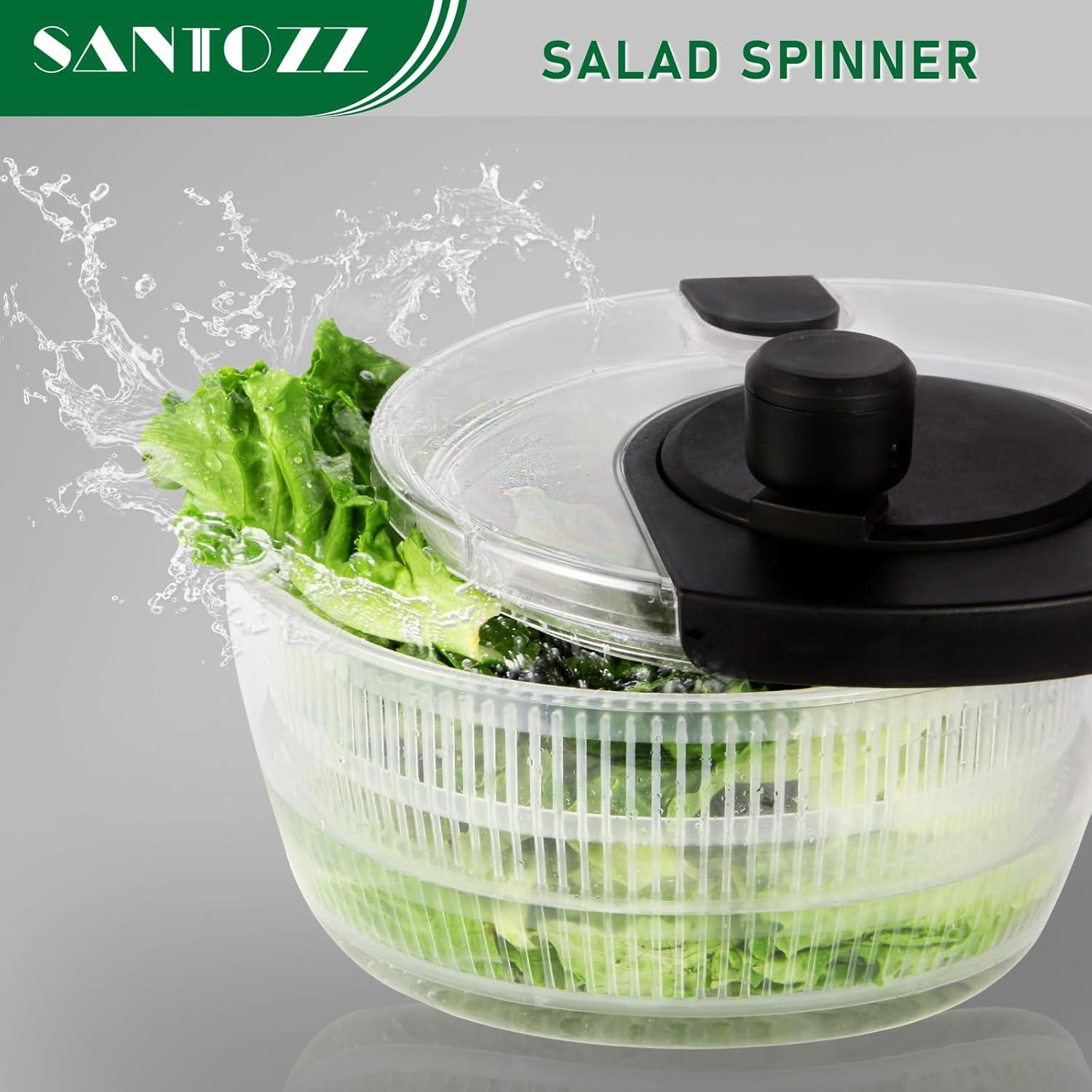 Girador de Ensalada SANTOZZ 4.2Qt con Tazón y Colador