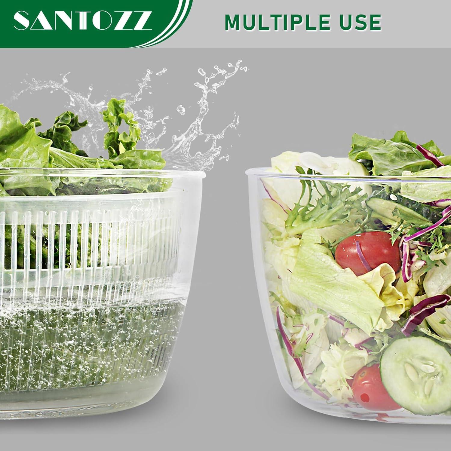 Girador de Ensalada SANTOZZ 4.2Qt con Tazón y Colador