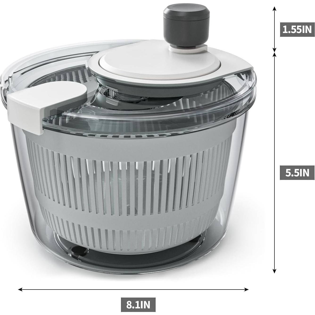 Centrifugadora de Ensalada Cambom 3Qt Blanca, Lava y Seca Verduras
