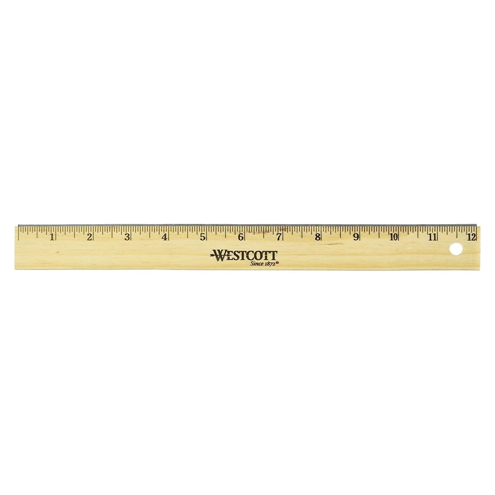 Westcott 10381 Wooden Ruler, 12 Inch
