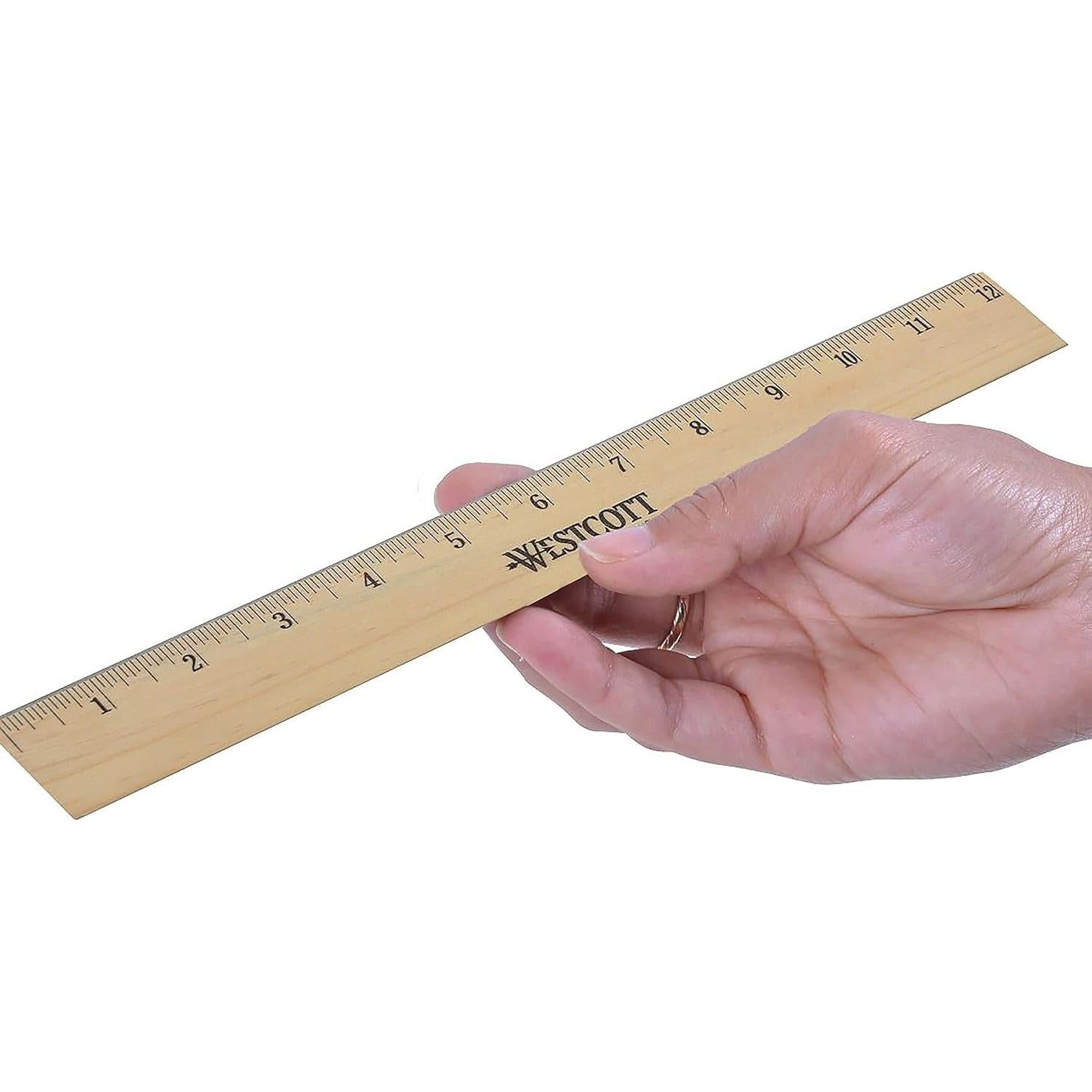 Westcott 10381 Wooden Ruler, 12 Inch
