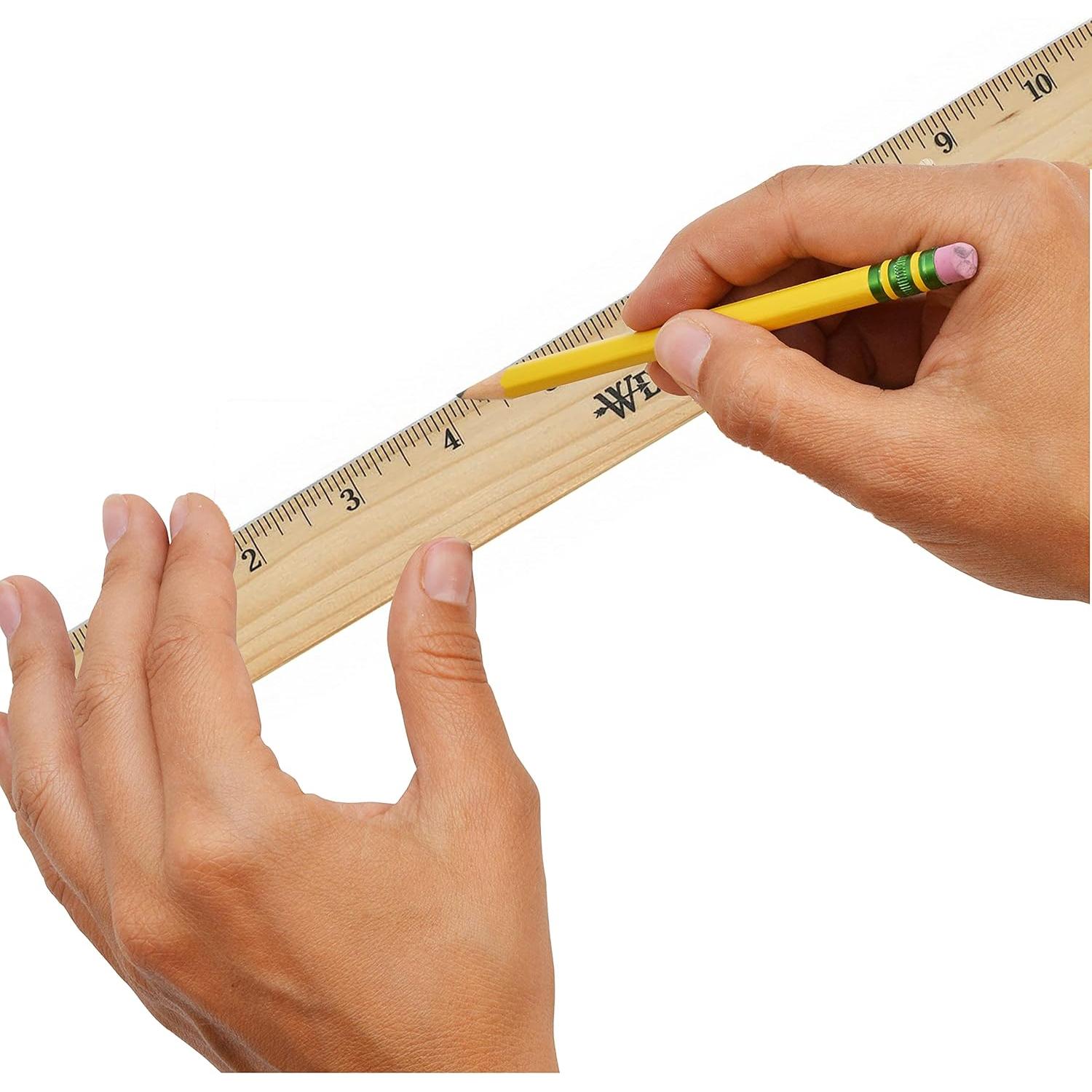 Westcott 10381 Wooden Ruler, 12 Inch