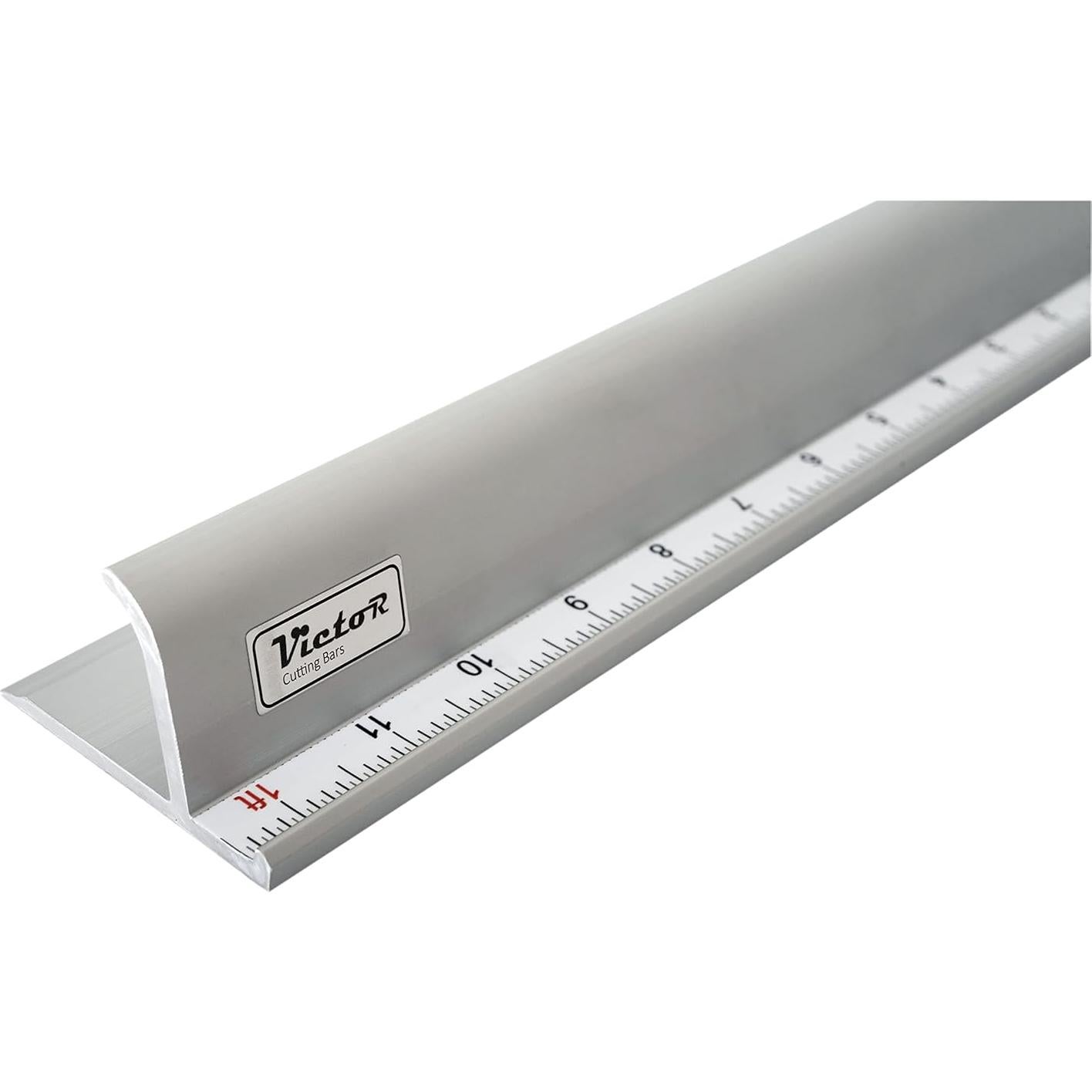 Regla de Corte de Aluminio Victor 61 cm con Bisel de Protección