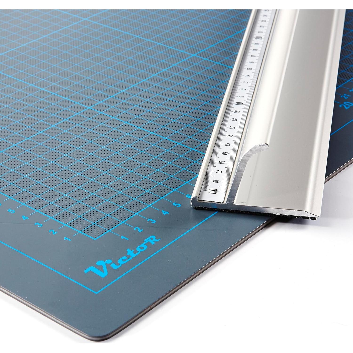 Regla de Corte de Aluminio Victor 61 cm con Bisel de Protección