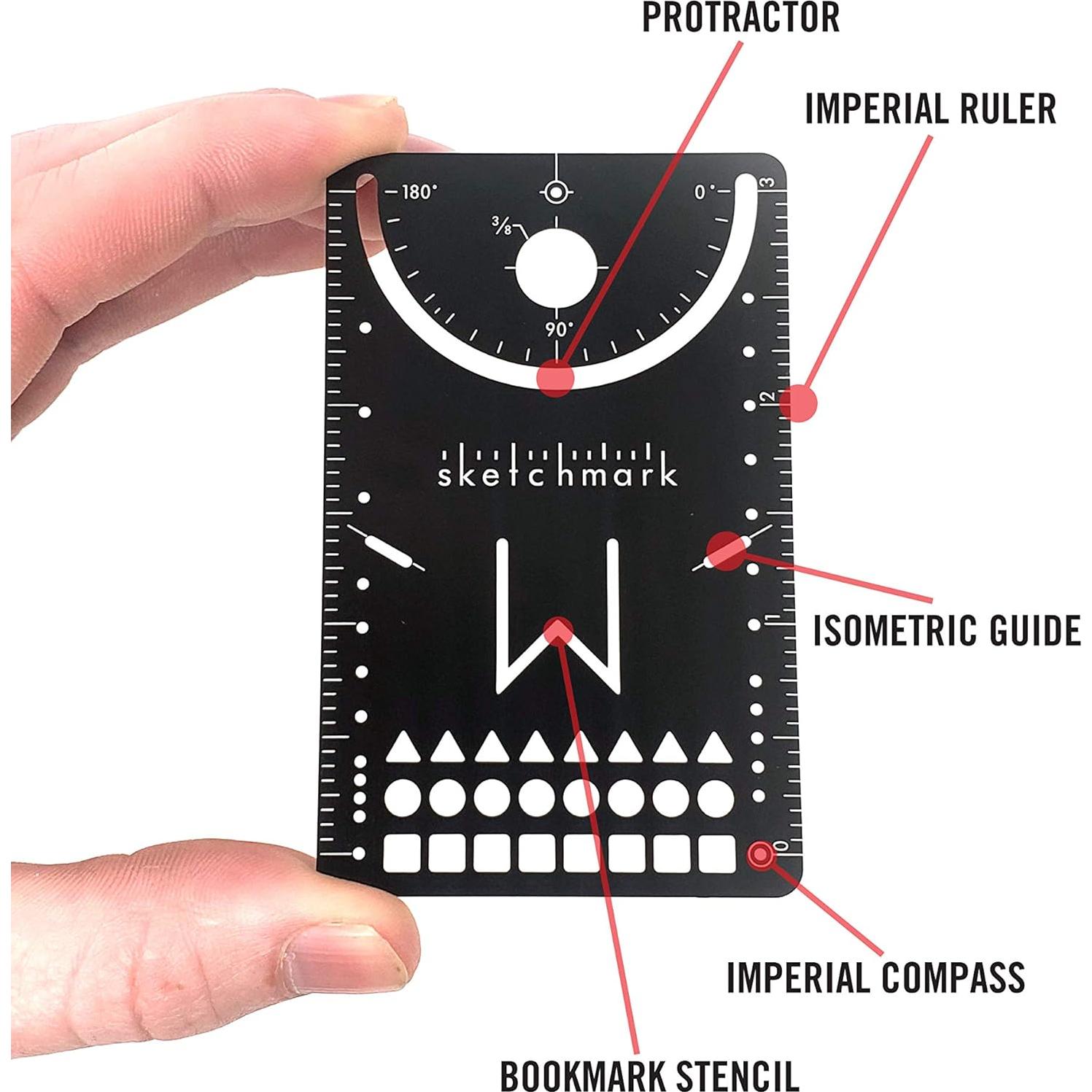 Plantilla de Marcador de Acero Inoxidable Sketchmark S1C - 11 Funciones