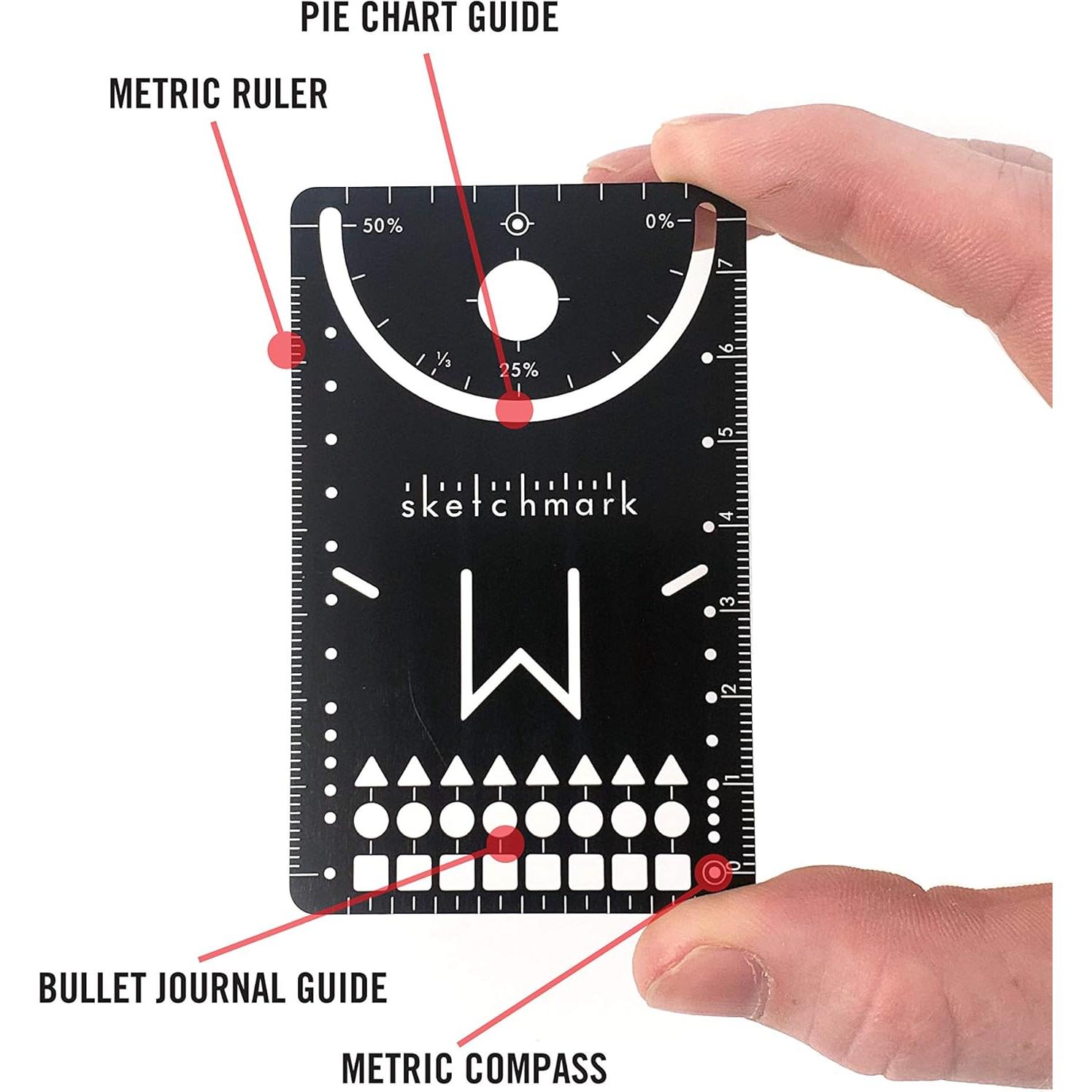 Plantilla de Marcador de Acero Inoxidable Sketchmark S1C - 11 Funciones