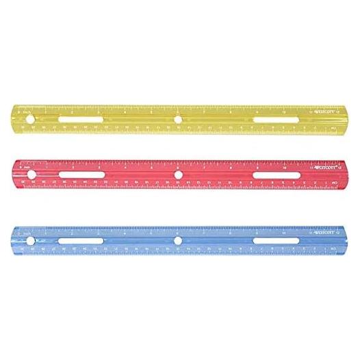 Juego de 10 Reglas de Plástico 30cm Westcott Colores Surtidos
